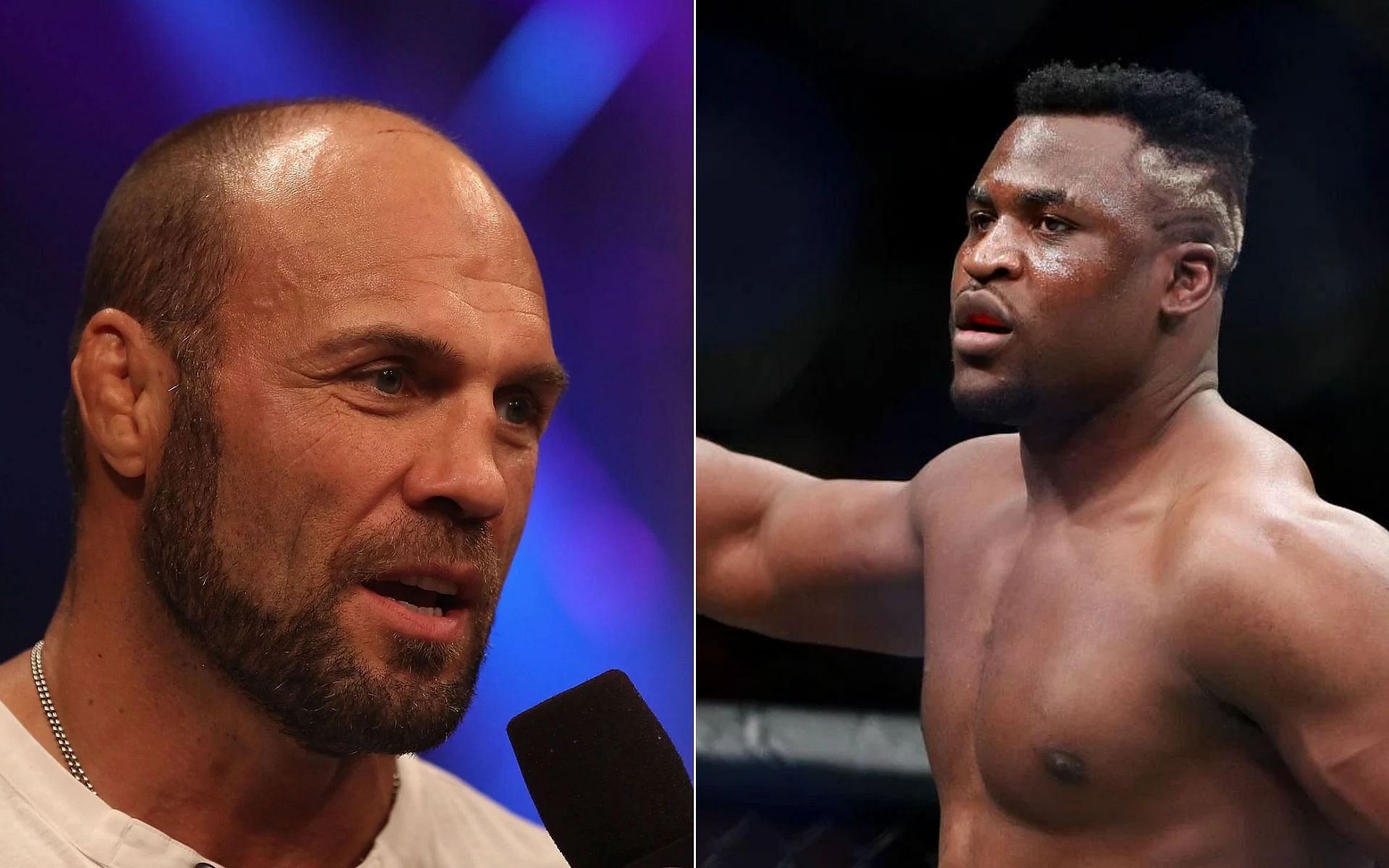 Randy Couture (Left), and Francis Ngannou (Right)