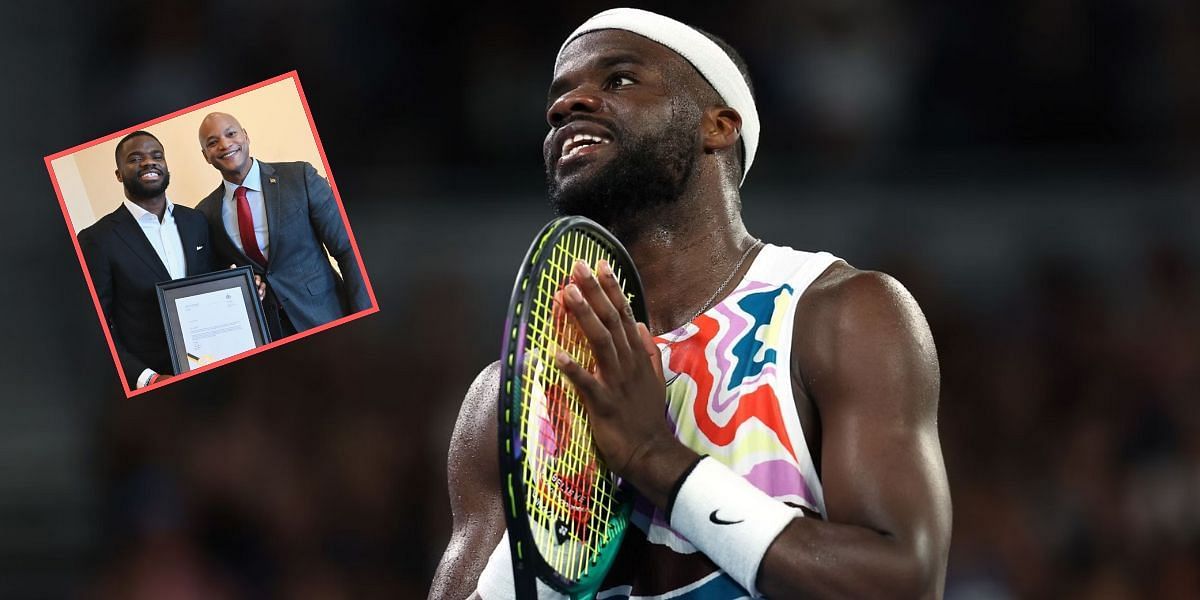 Frances Tiafoe meets with the governor of Maryland