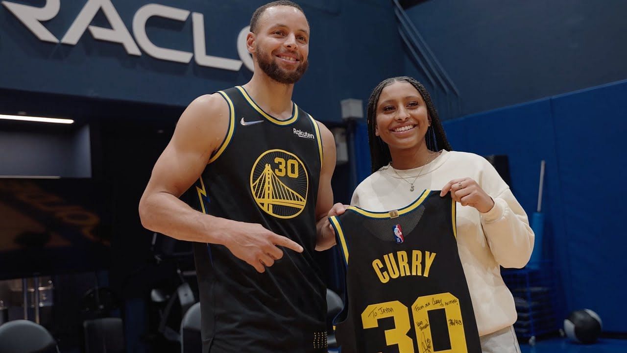 Jayda Curry meets Golden State Warriors superstar Steph Curry
