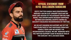 RCB का ट्विटर अकाउंट हुआ हैक, जारी किया आधिकारिक बयान
