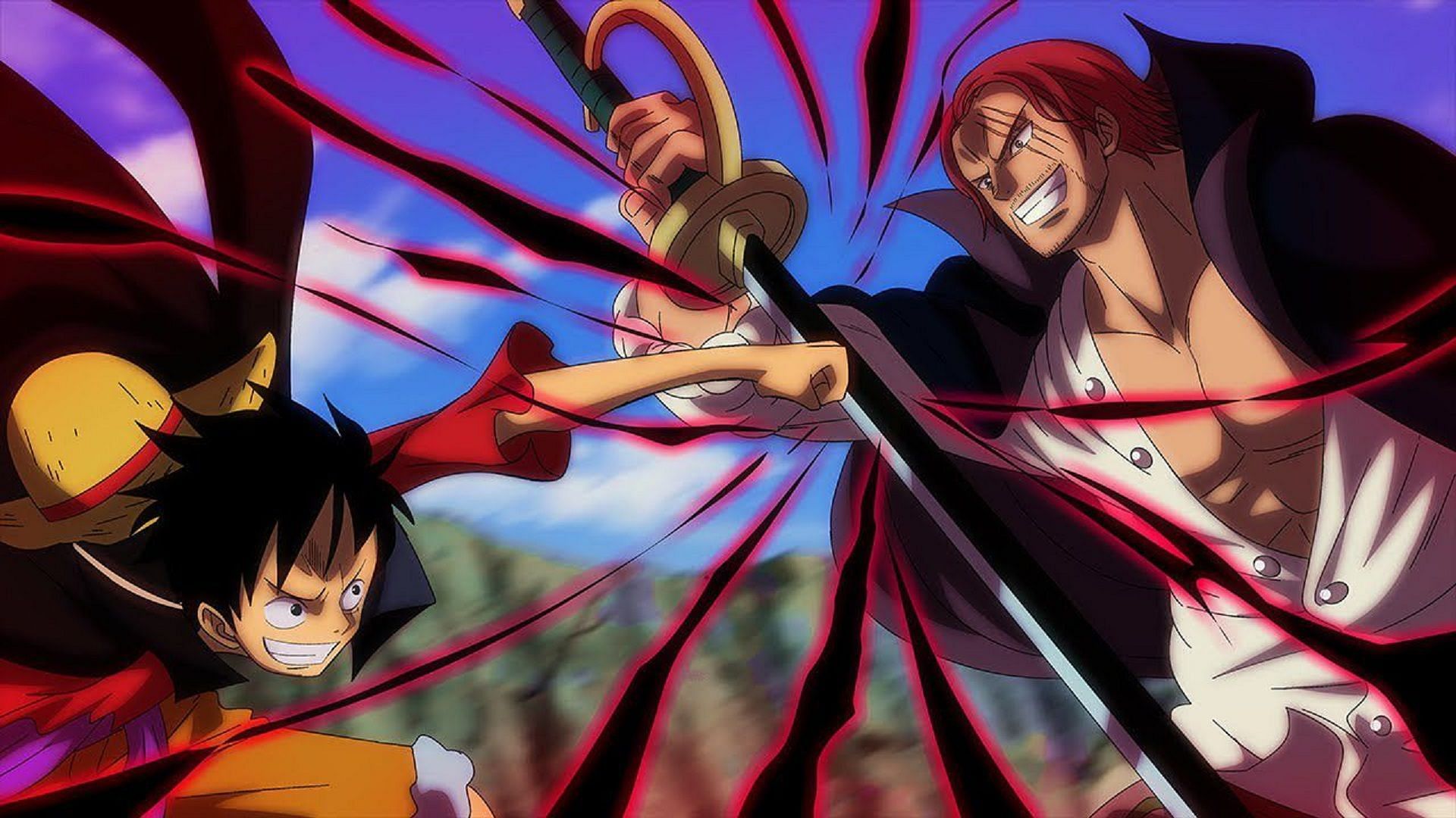 Even a simple Haki clash between Luffy and Shanks would give rise to massive hype (Image via Eiichiro Oda/Shueisha, One Piece)