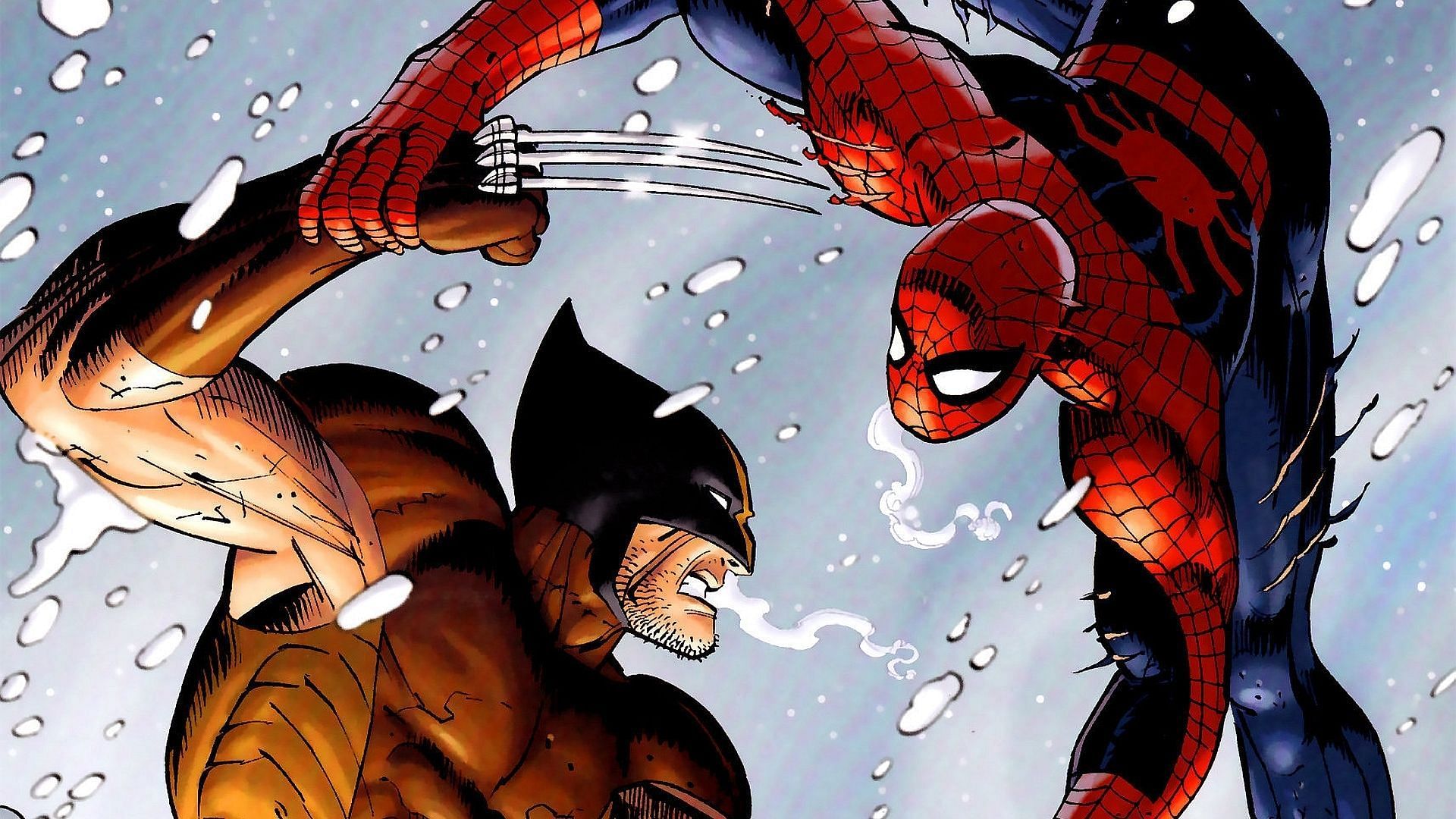 Spider-Man and Wolverine fighting (image via Marvel Comics)