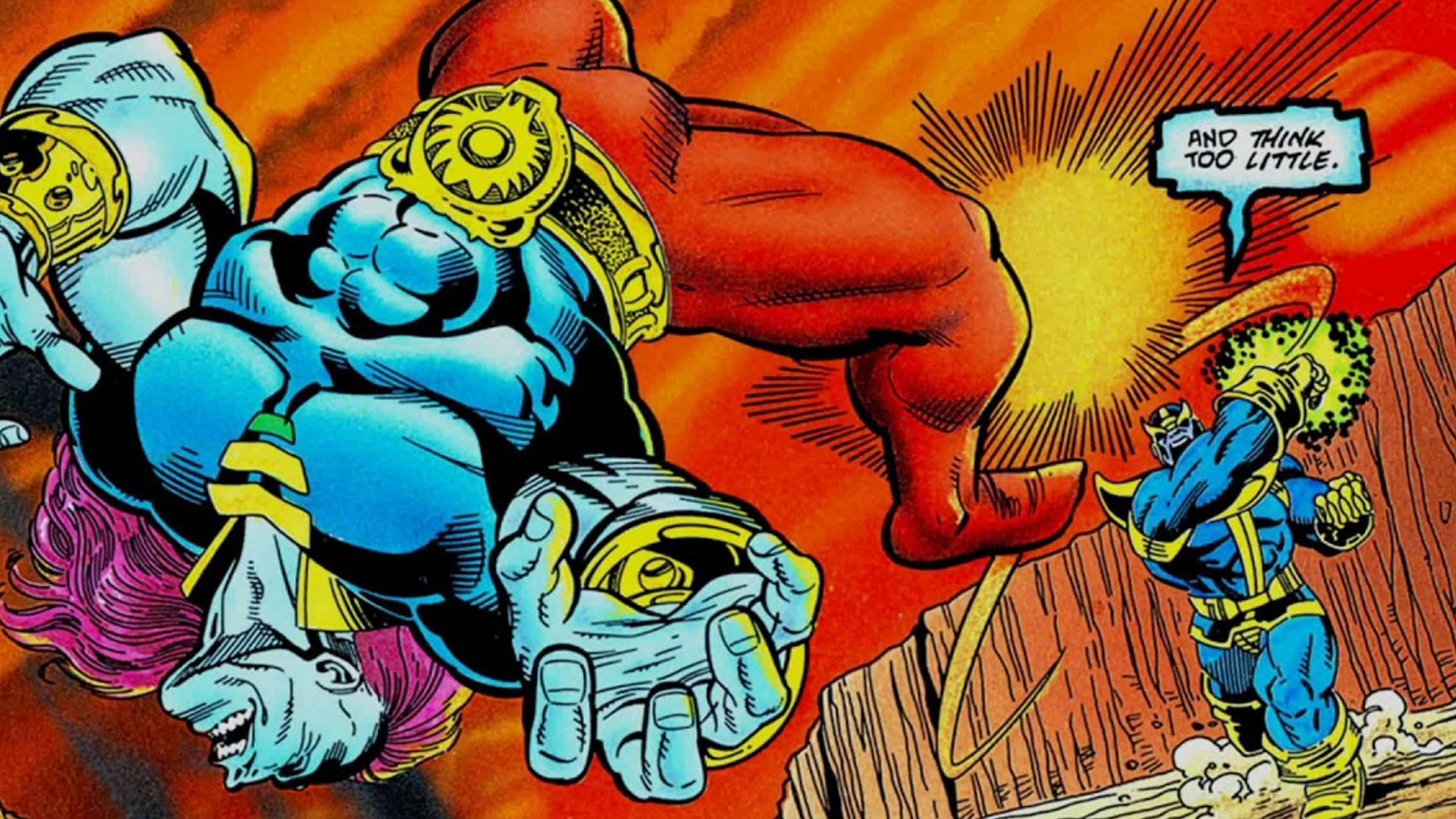 The Mad Titan defeats The Champion (Image via Marvel Comics)