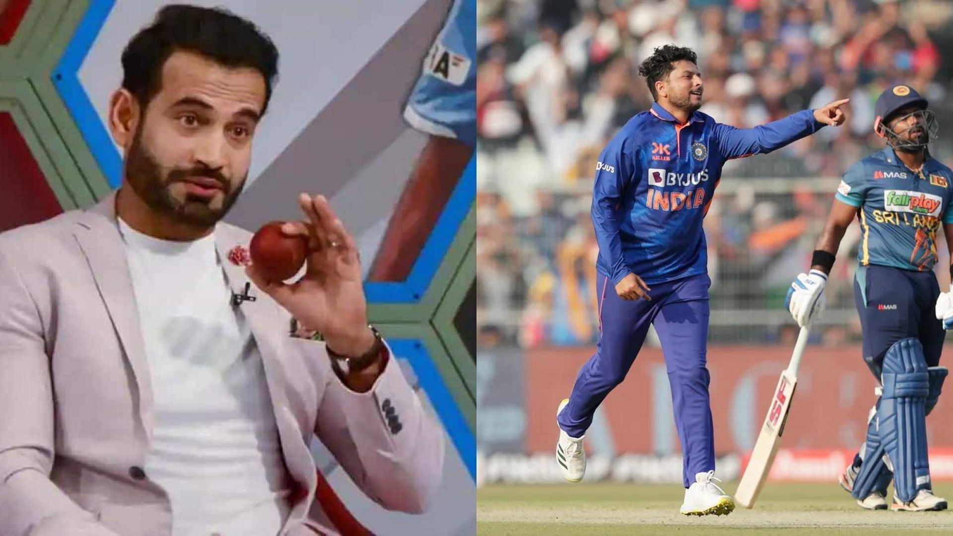 Irfan Pathan (L) &amp; Kuldeep Yadav (P.C.:Twitter &amp; BCCI)
