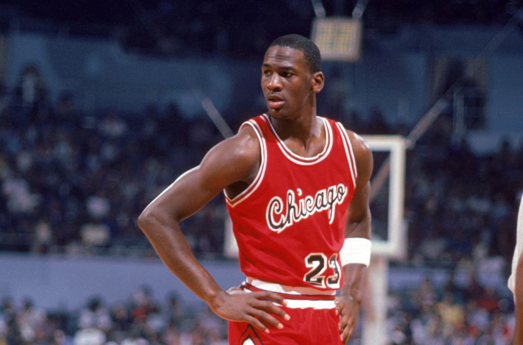 NBA legend Michael Jordan during his rookie season