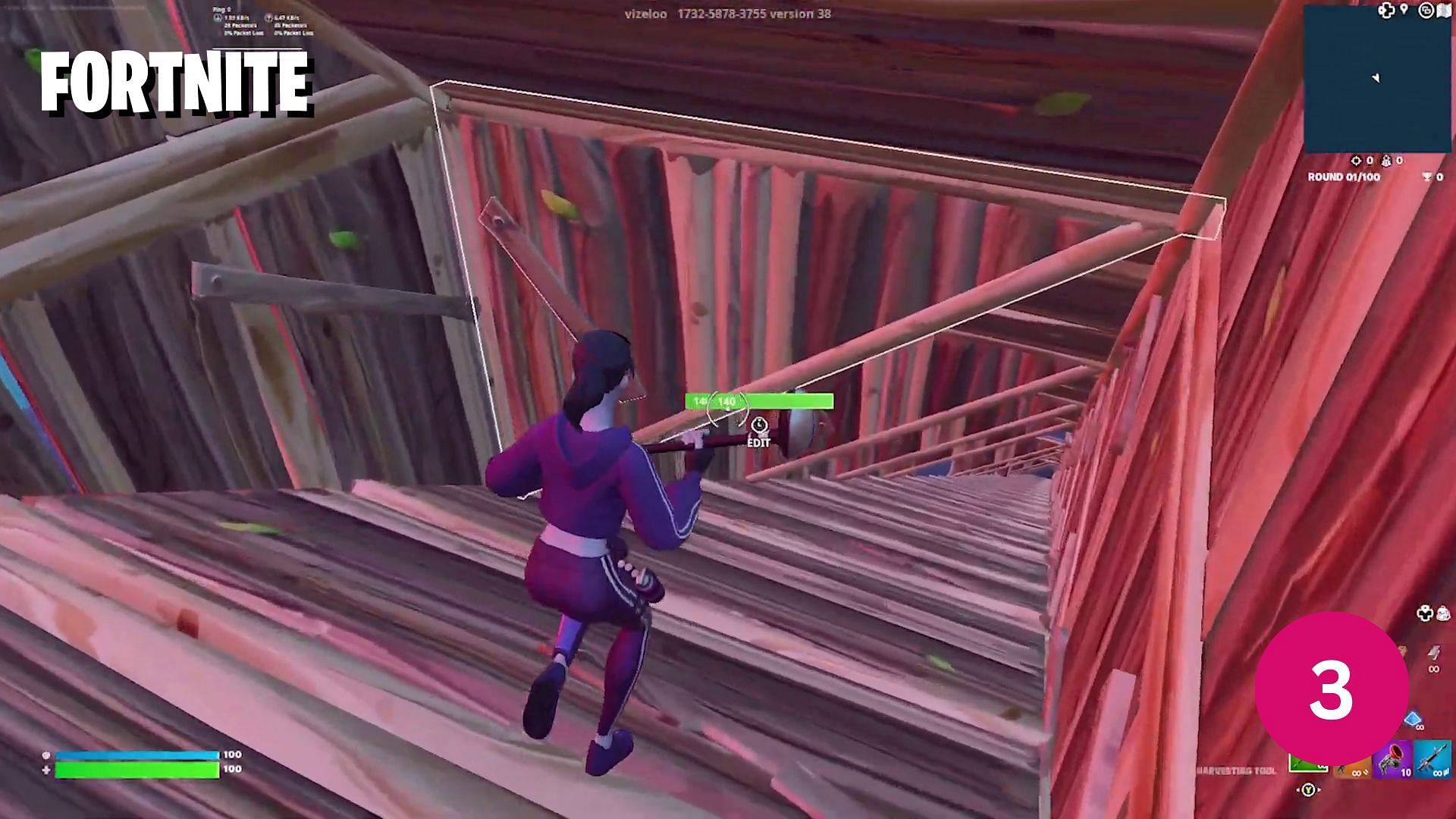 The full tunnel in Fortnite Chapter 4 (Image via YouTube/Vizeloo)