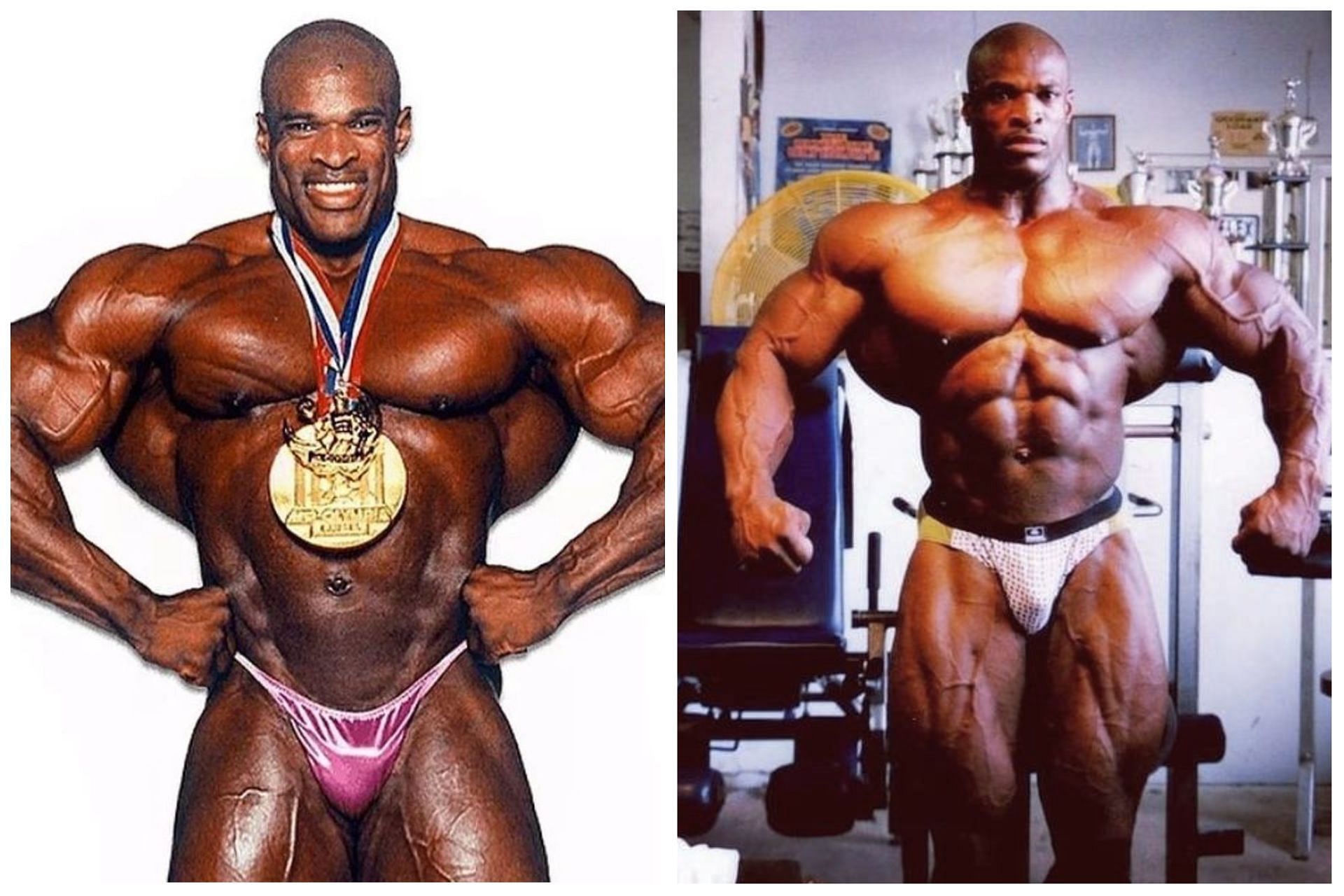 Download Front Double Biceps Pose Of Ronnie Coleman Wallpaper |  Wallpapers.com