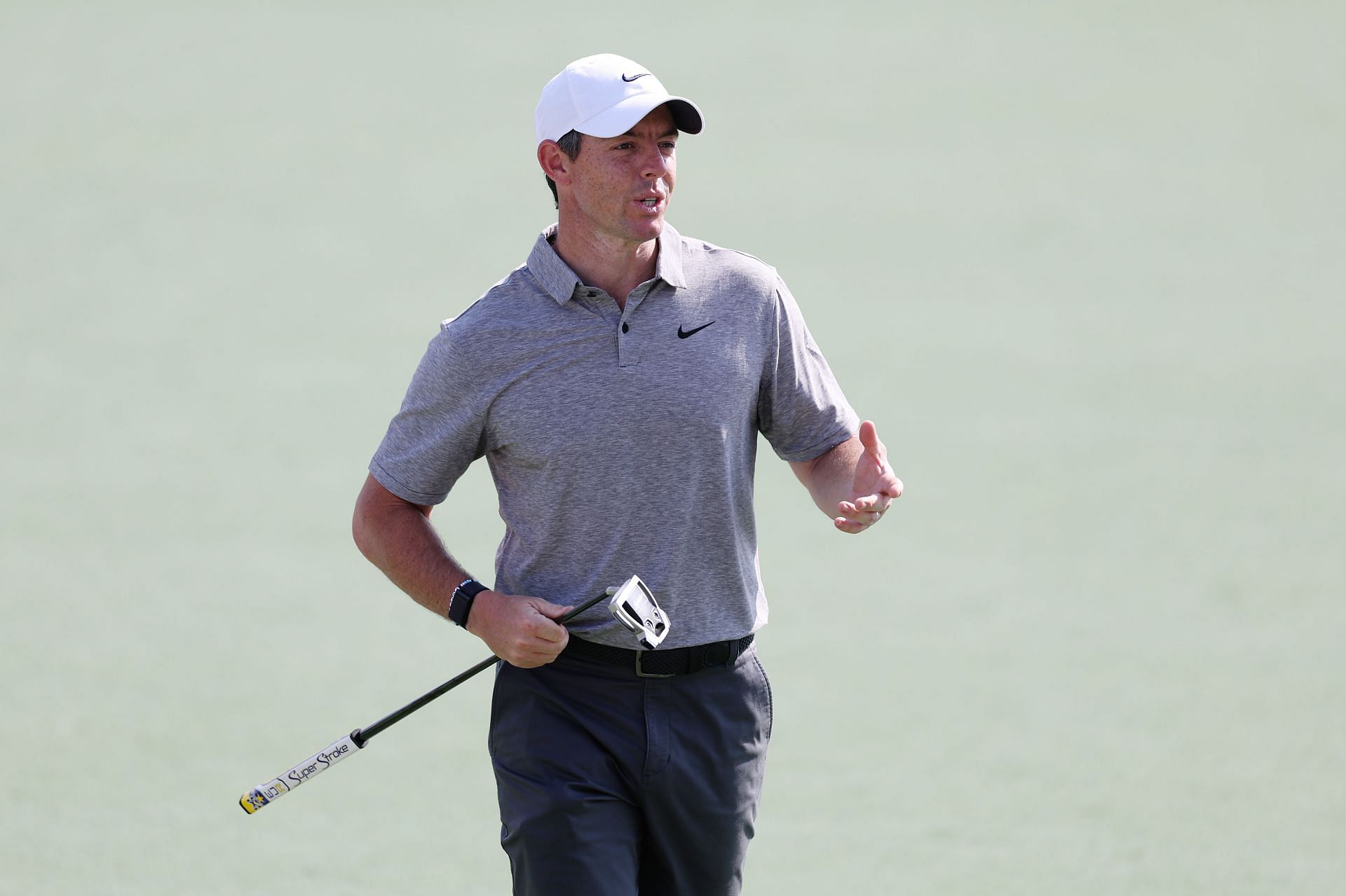 Rory McIlroy at the 2023 Hero Dubai Desert Classic - Previews (Image via Oisin Keniry/Getty Images)