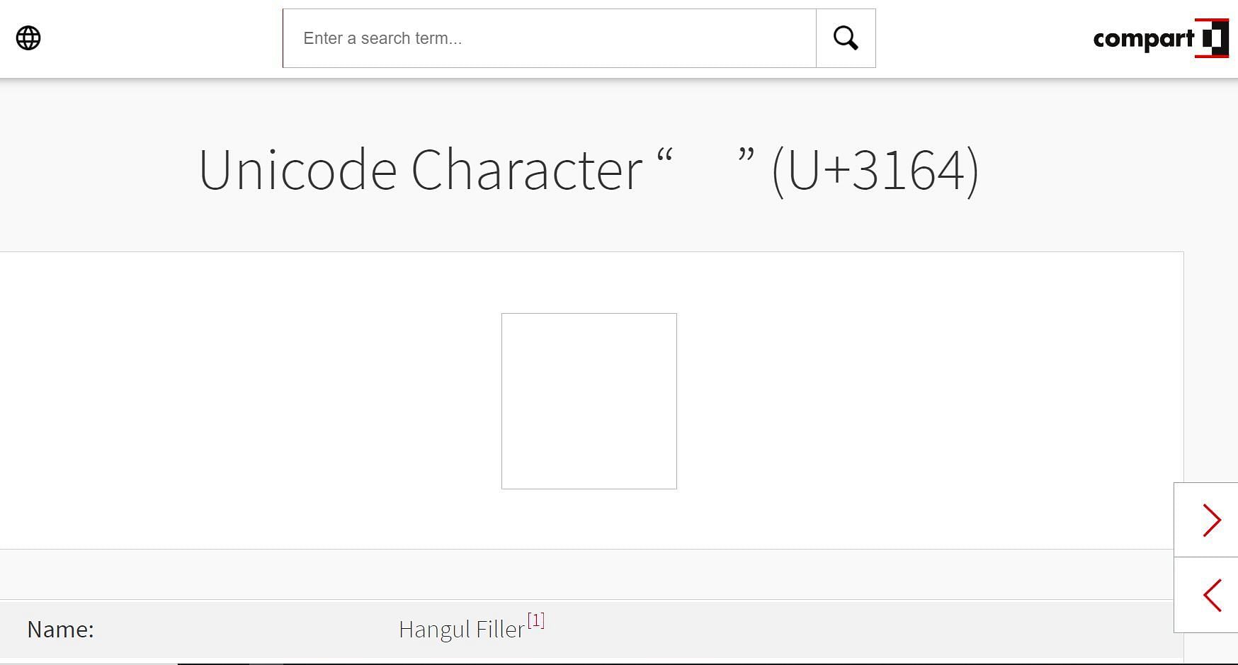 Copy the Hangul Filler from any one of the websites on the internet (Image via Compart)