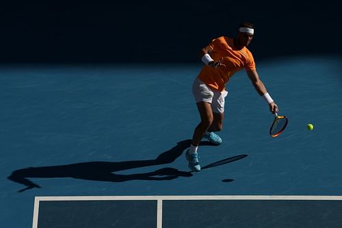 Rafael Nadal in action at the Australian Open