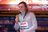 Katie Ledecky at the Budapest 2022 FINA World Championships: Swimming - Day 7