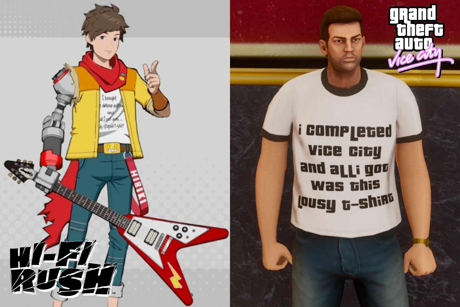 The GTA Vice City reference as seen in the Hi-Fi Rush game (Image via Sportskeeda)