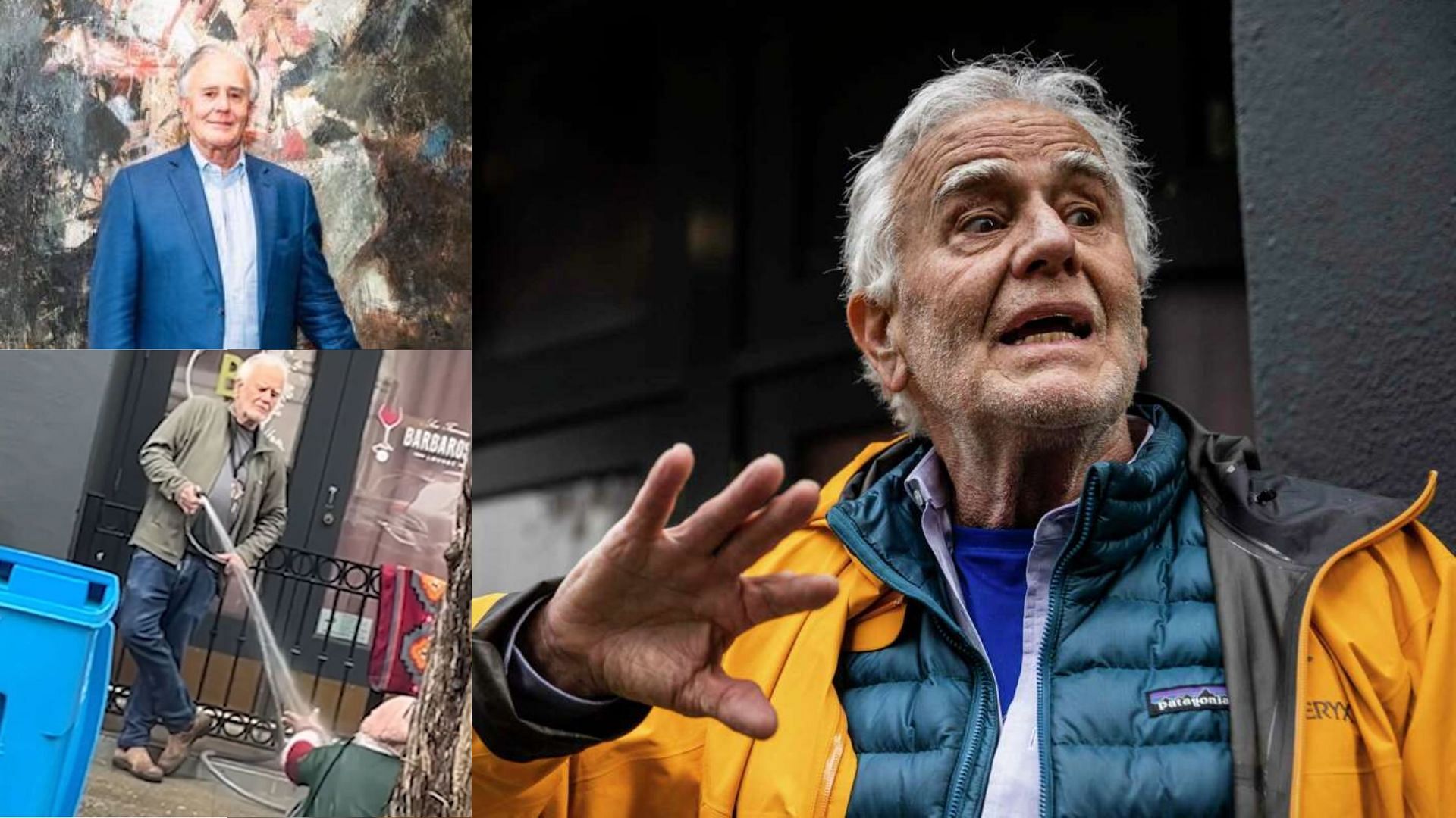 Posh gallery owner, Collier Gwin, seen spraying a homeless woman (Image via Getty/Stephen Lam)