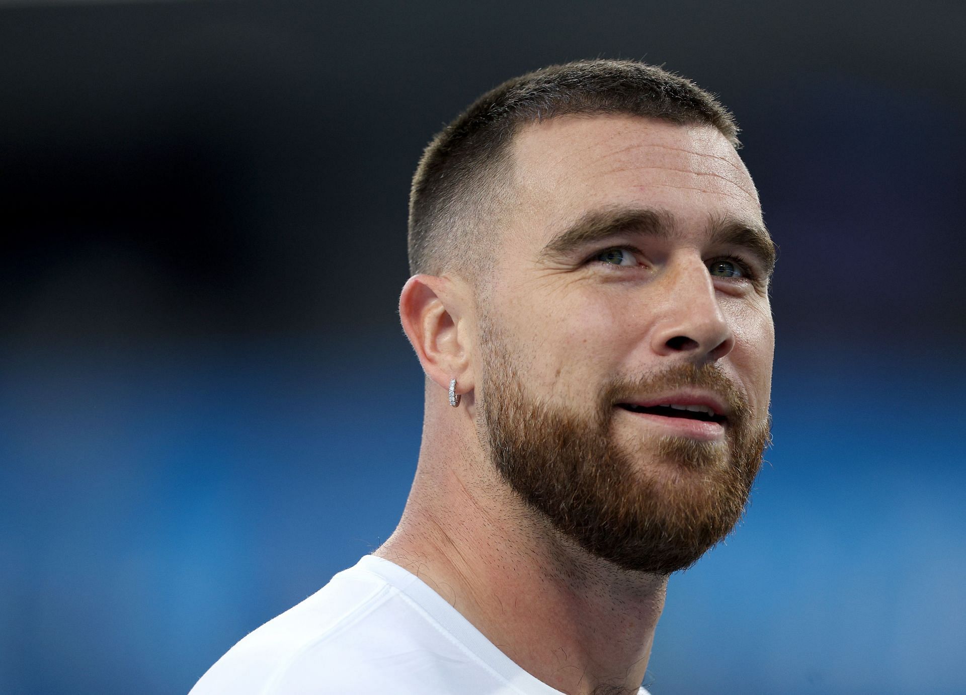 Travis Kelce at the Kansas City Chiefs v Los Angeles Chargers game
