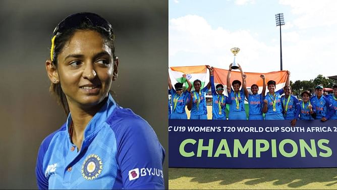 "You've been a motivation for us" - Harmanpreet Kaur sends message to Team India after ICC U-19 Women's T20 World Cup 2023 win