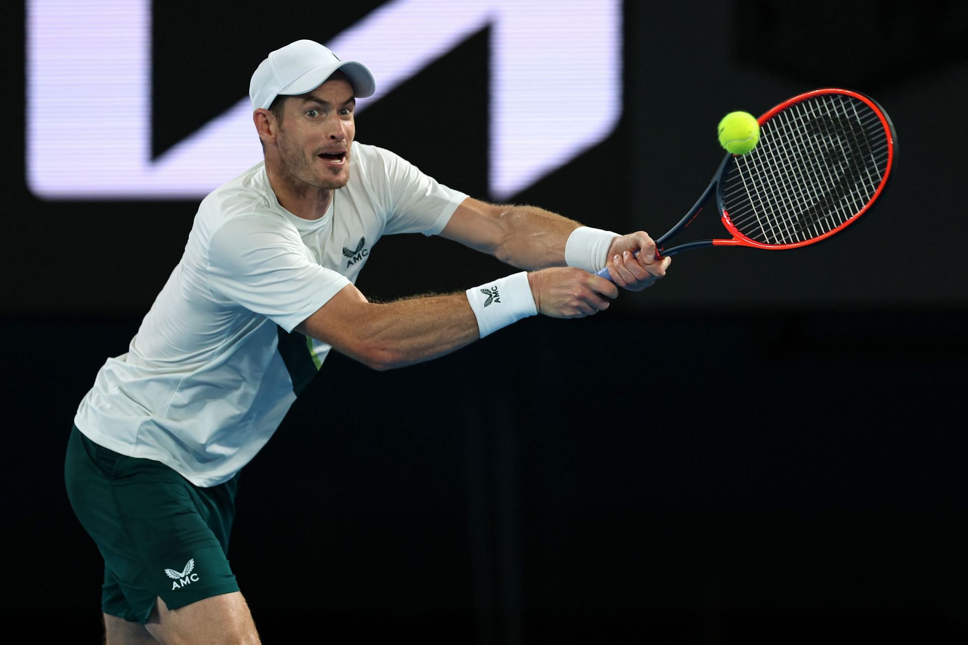 Andy Murray in action at the 2023 Australian Open.