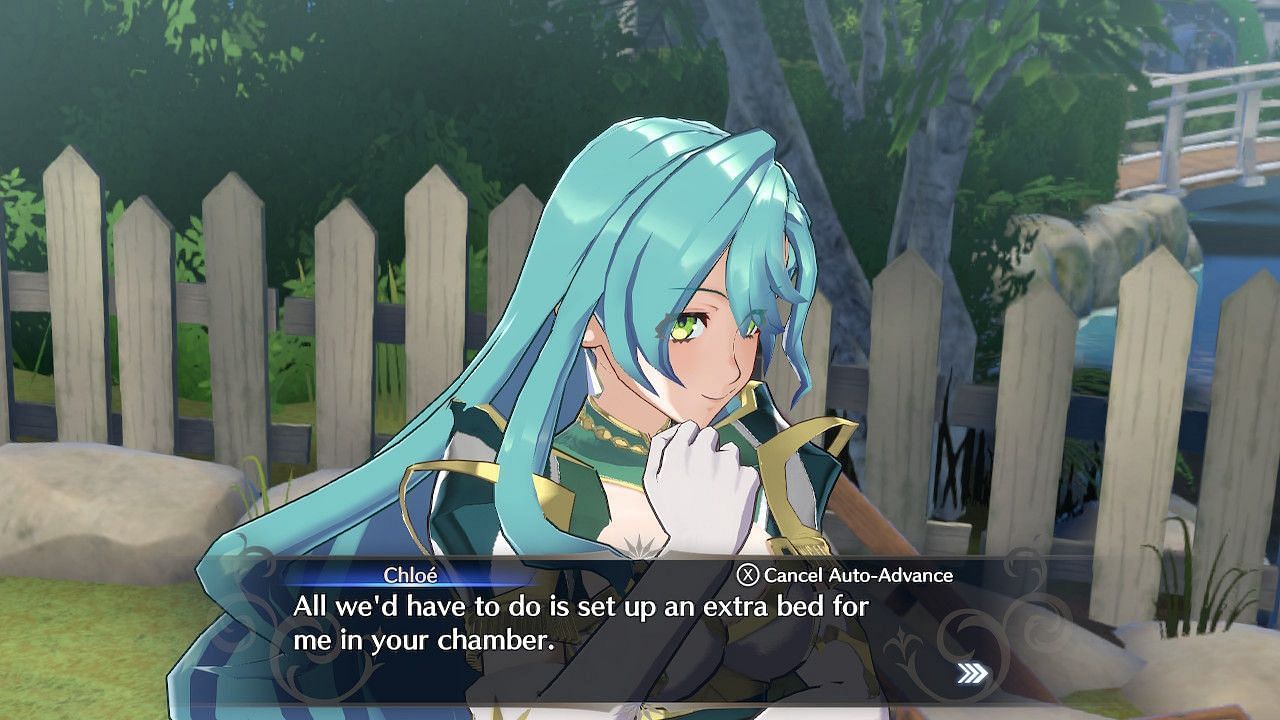 This is from Chloe&#039;s very first support conversation in Fire Emblem Engage (Image via Intelligent Systems)