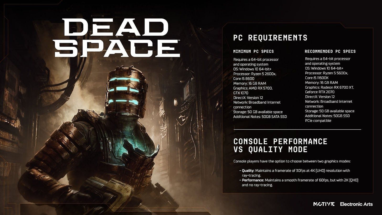 Dead Space 3 System Requirements