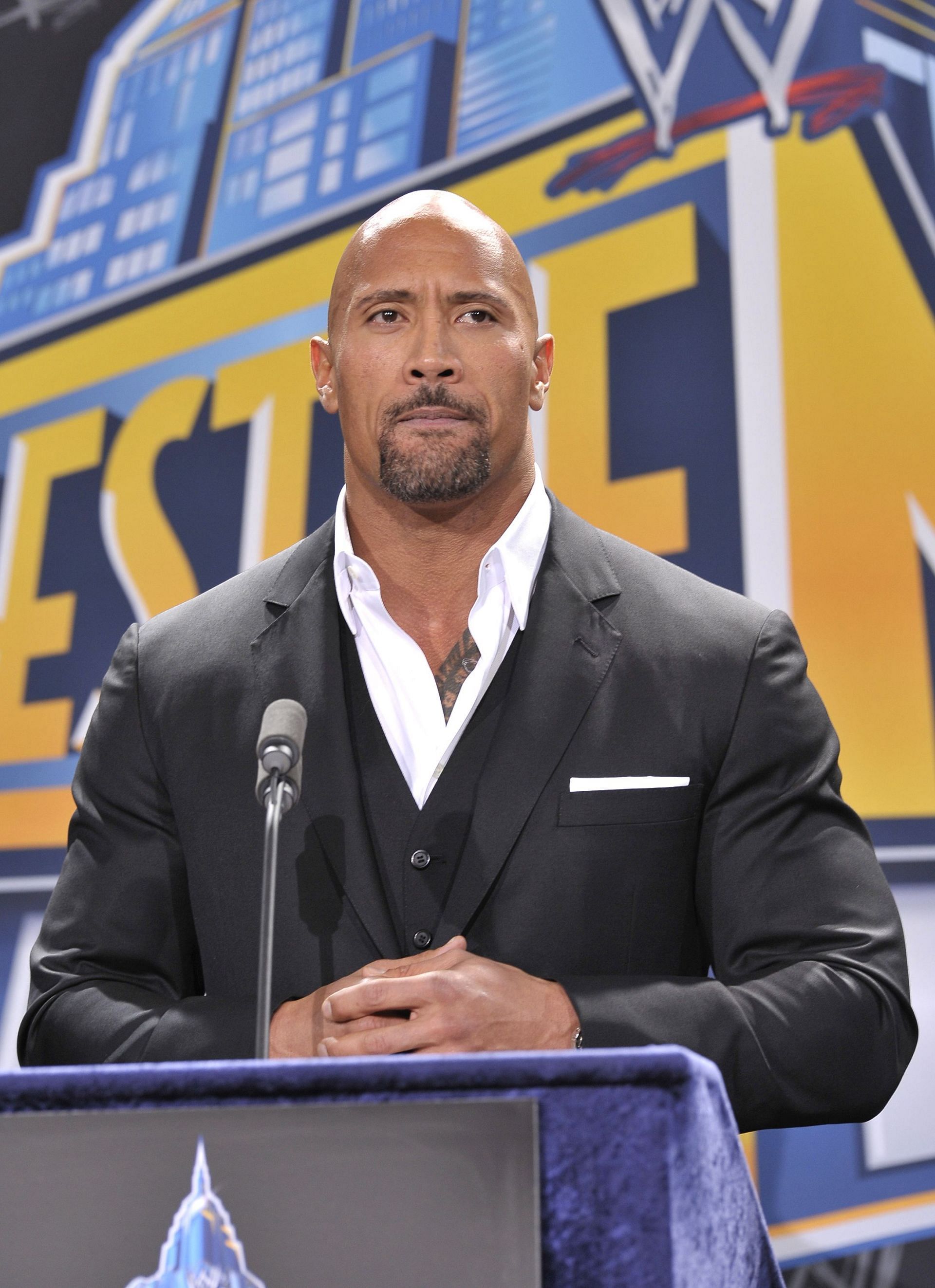 The Rock during a WWE event