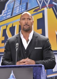 The Rock during a WWE event