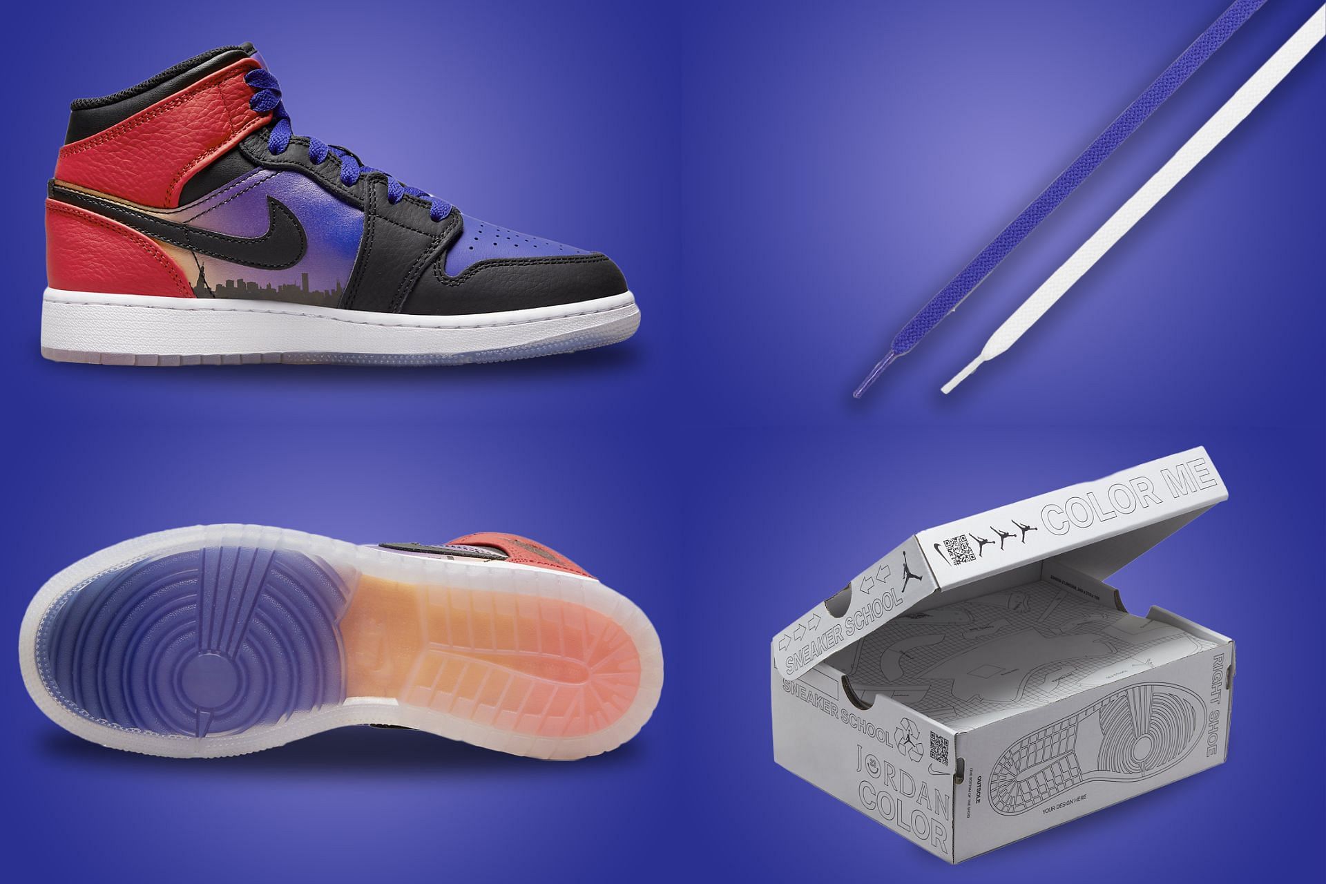 Take a closer look at the outsoles, lace sets, and customized shoeboxes (Image via Sportskeeda)
