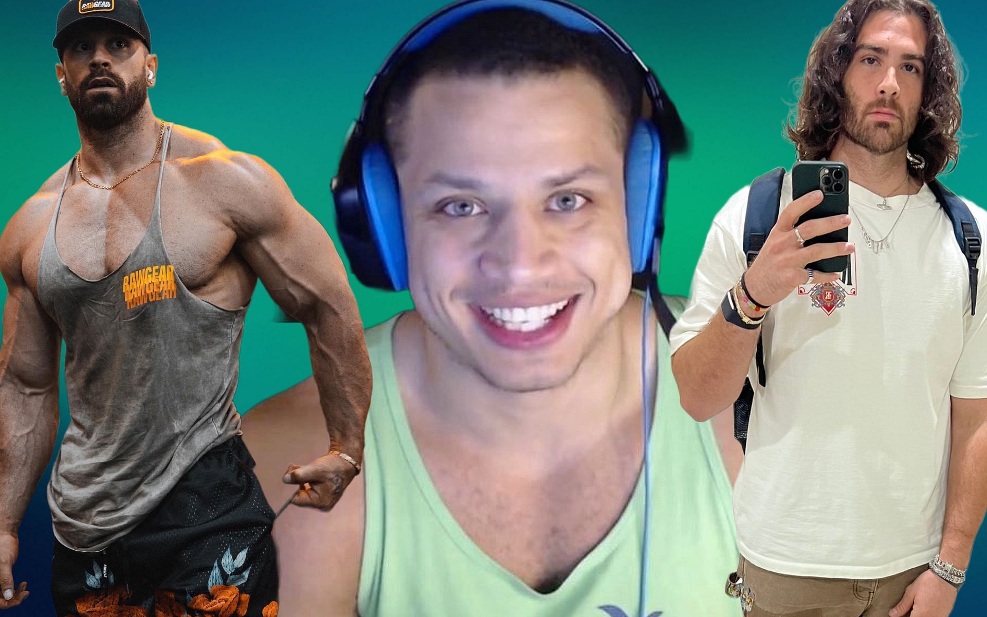 HasanAbi and Bradley Martyn react to Tyler1 (Image via Sportskeeda)