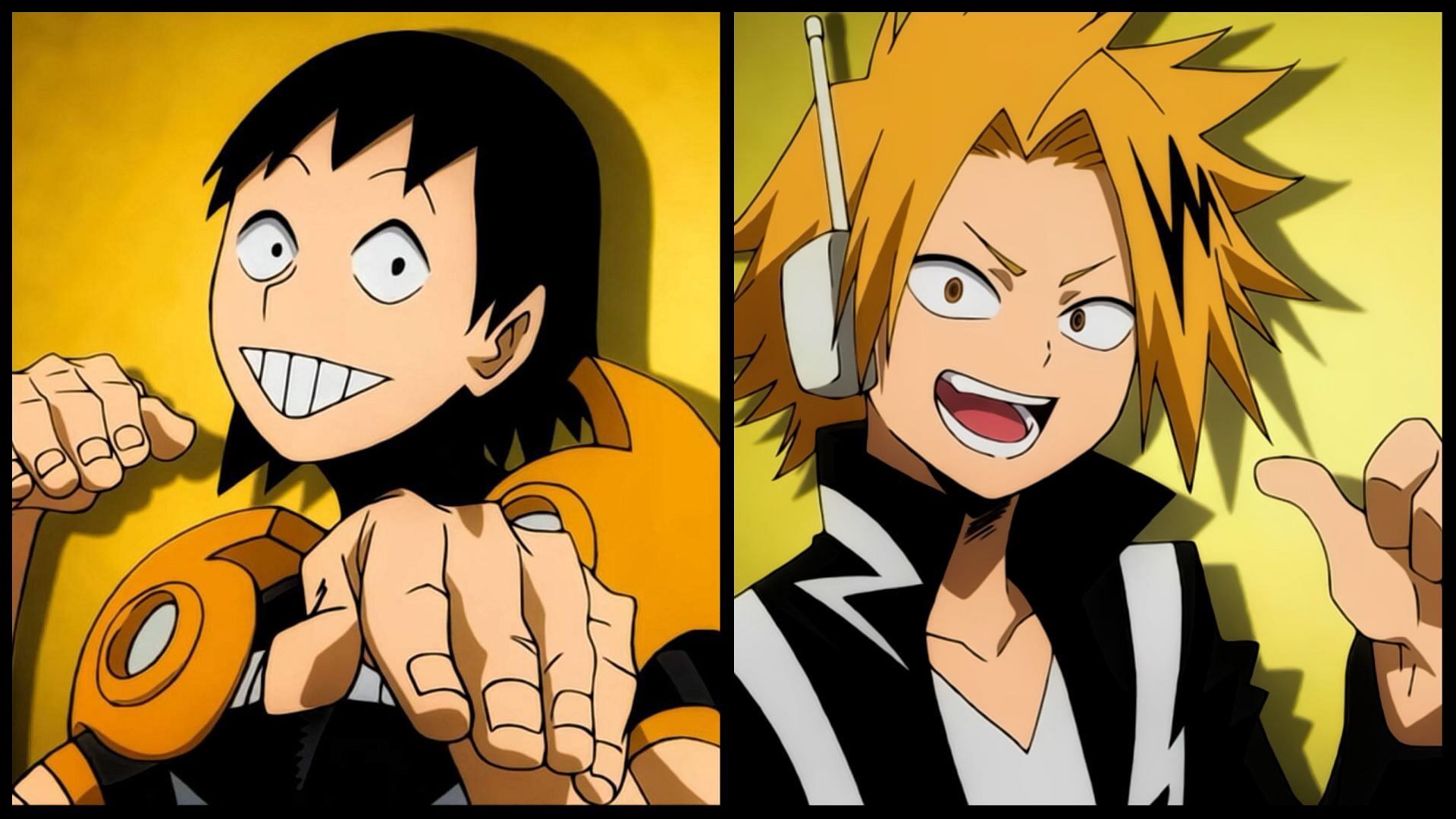 Hanta Sero (left) and Denki Kaminari (right) as seen in the series&#039; anime (Image via Sportskeeda)