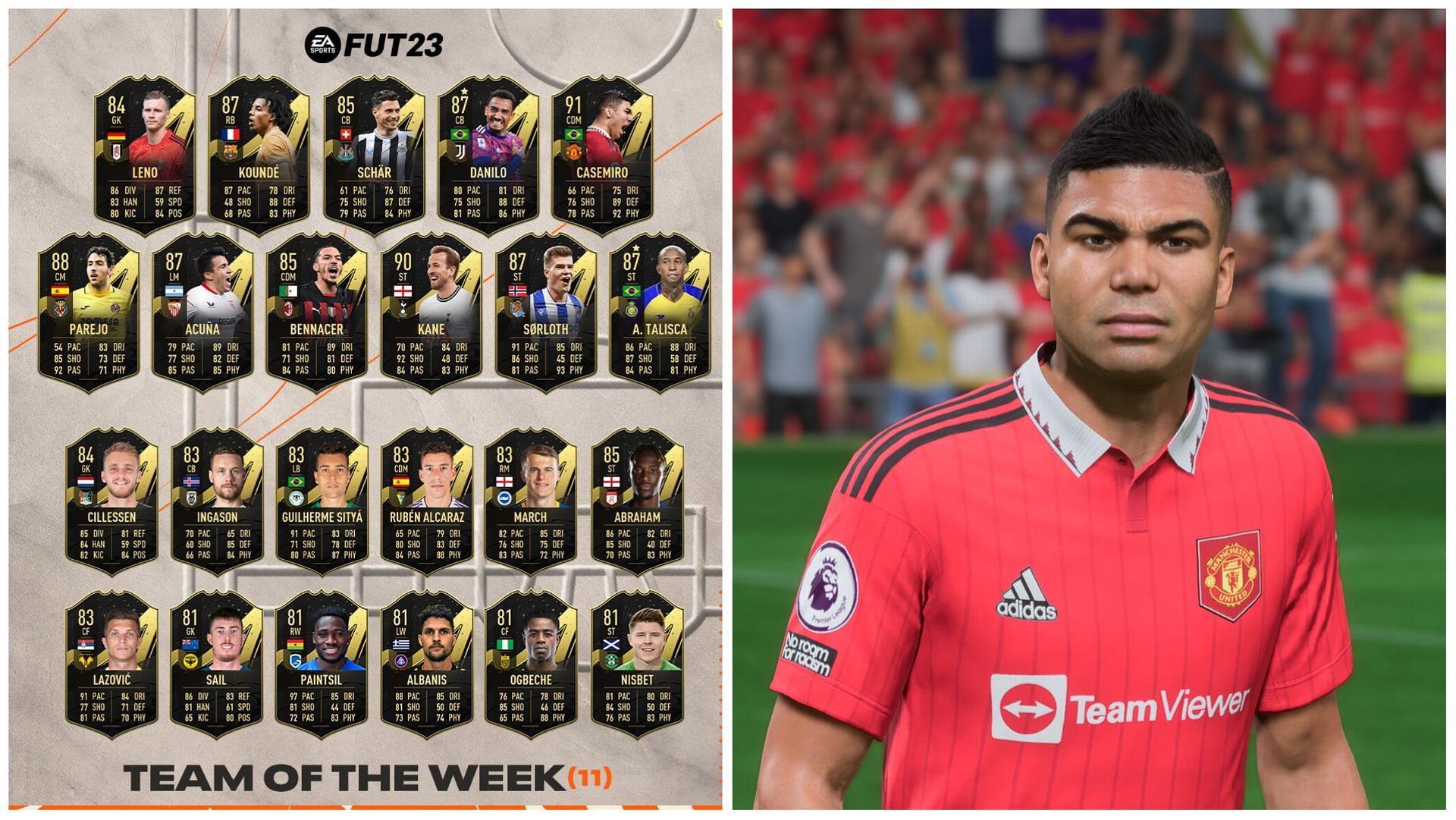 TOTW 11 is live in FIFA 23 (Images via EA Sports)