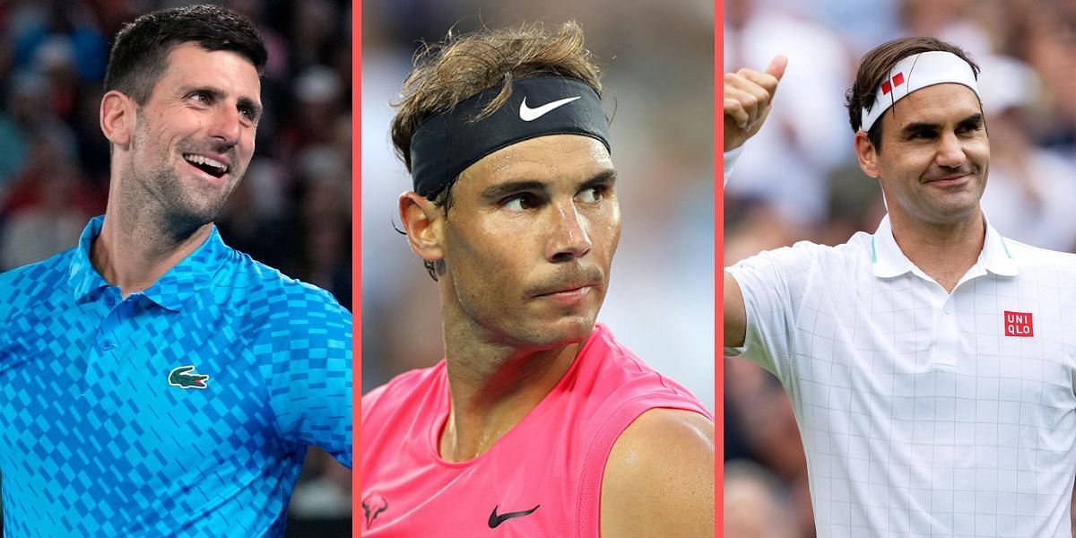 (From L-R) Novak Djokovic, Rafael Nadal and Roger Federer