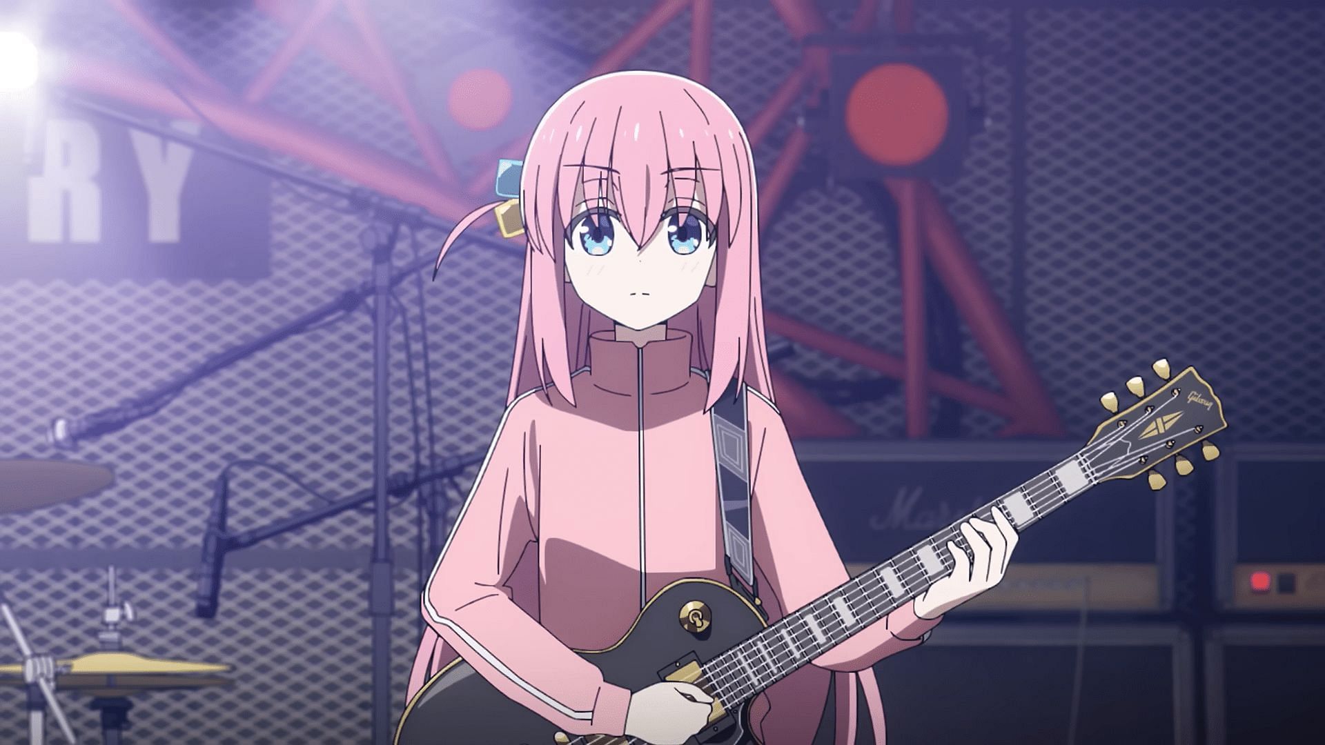 Bocchi herself, about to rock out (Image via Cloverworks)