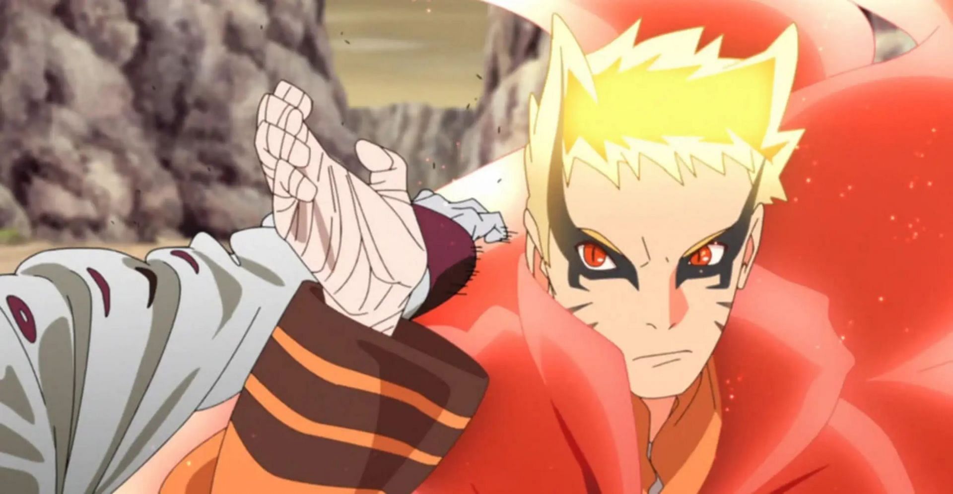 Naruto in Baryon Mode takes on Isshiki (Image via Pierrot Studios)
