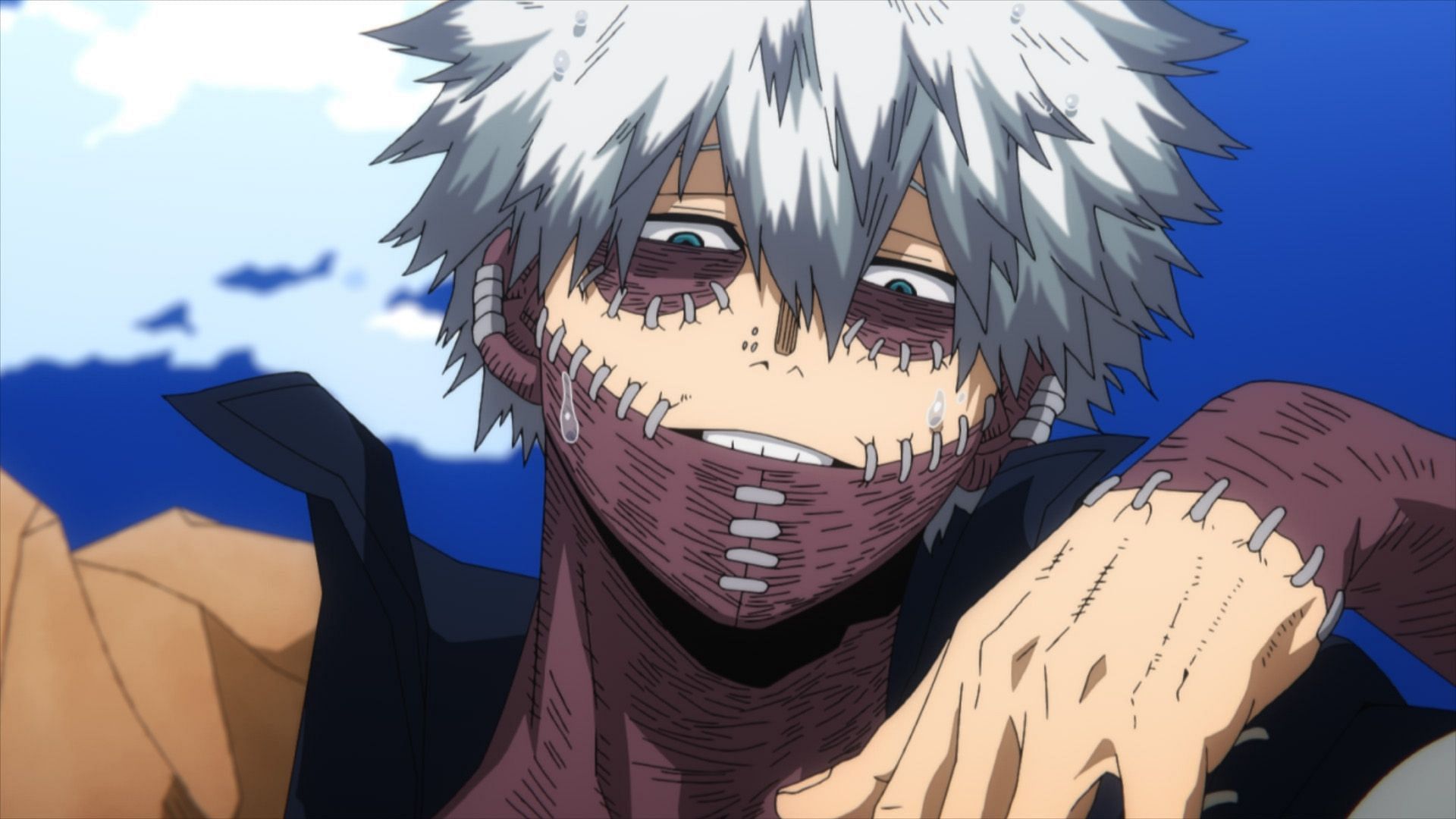 Toya seen after revealing his Dabi persona to be a disguise (Image via Studio Bones)