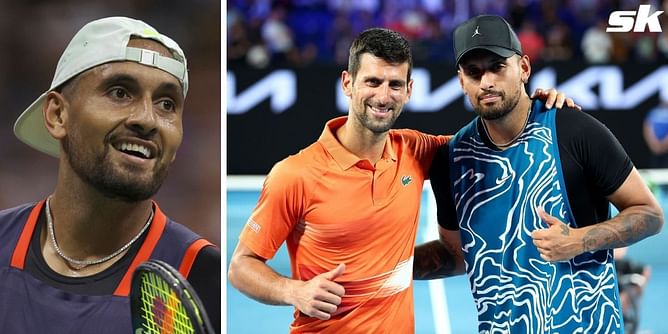 Nick Kyrgios stunned by Novak Djokovic's reactions to his underarm serve in their Australian Open 2023 practice match, calls him "insane"