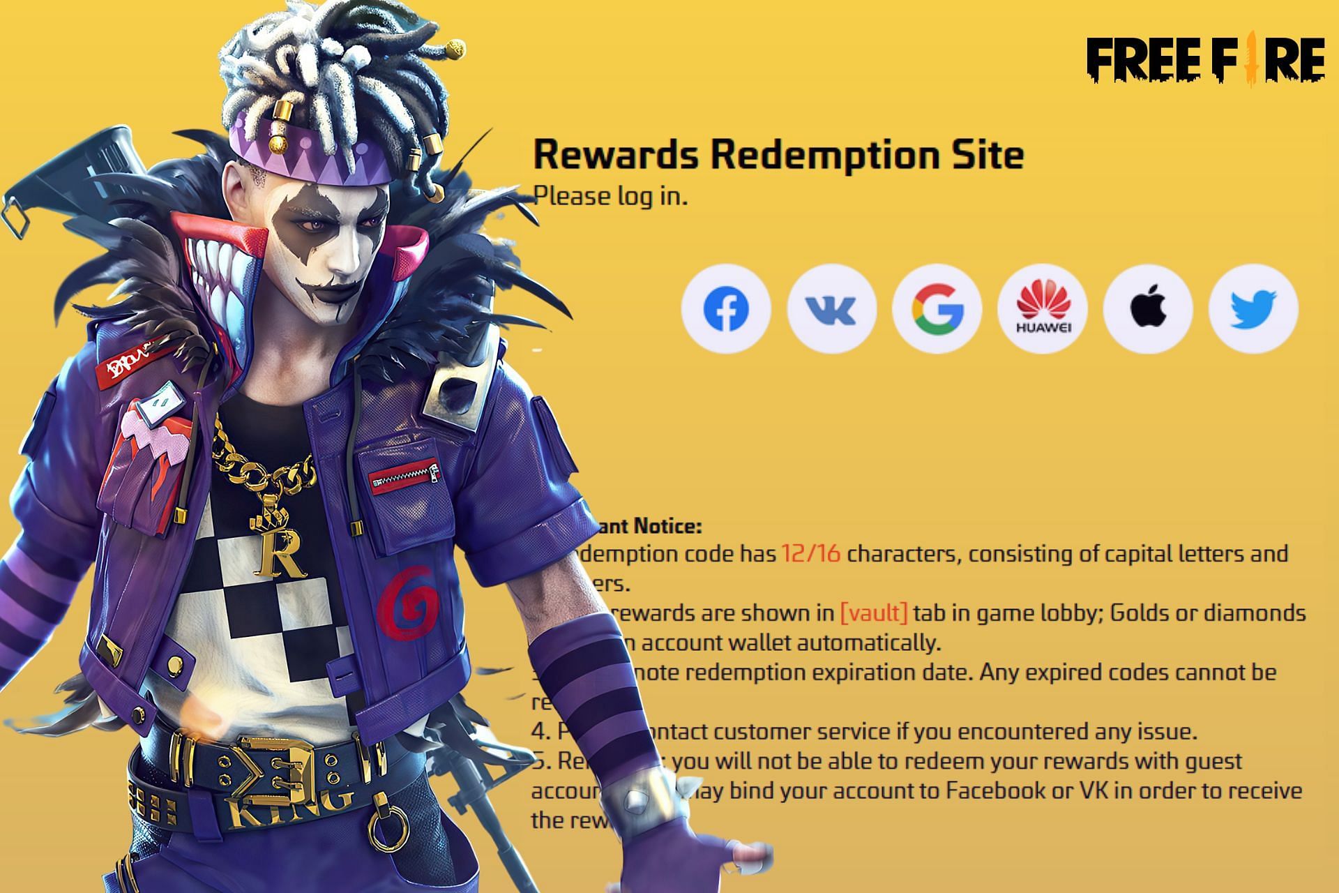 Free Fire Redemption Guide (Image via Sportskeeda)