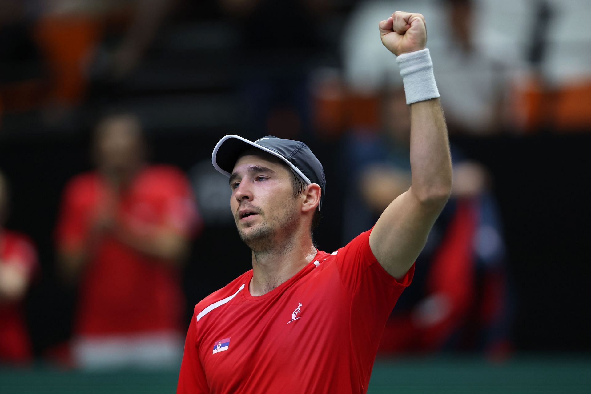 Dusan Lajovic at the 2022 Davis Cup.