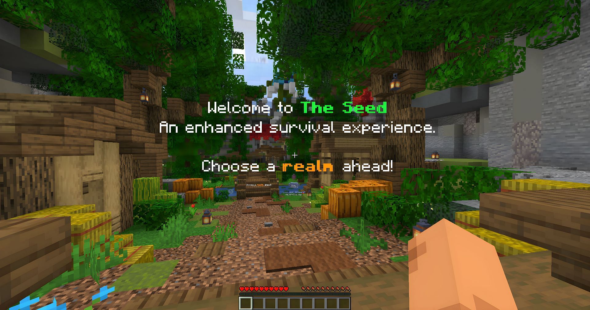 The Seed is a simple and friendly Survival server with McMMO (Image via Mojang)