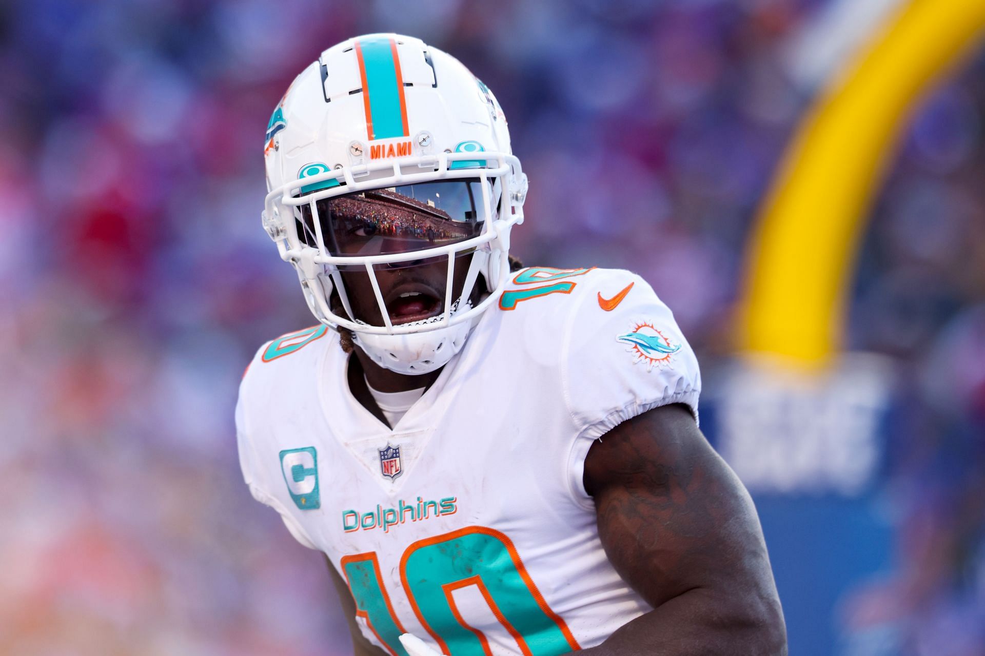 Tyreek Hill during AFC Wild Card Playoffs - Miami Dolphins v Buffalo Bills