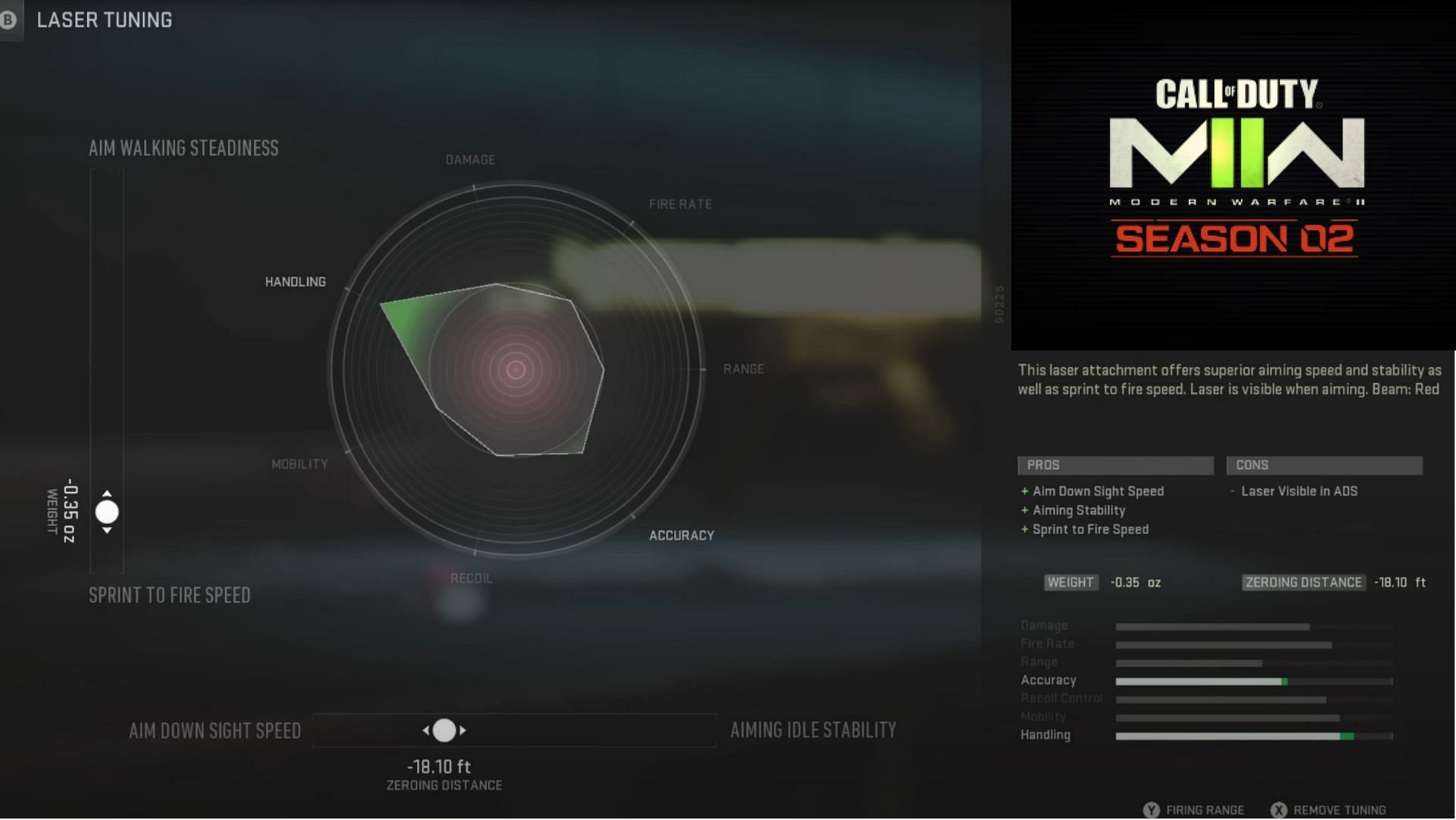 Laser tuning in Modern Warfare 2(Image via Activision and YouTube/Ears)