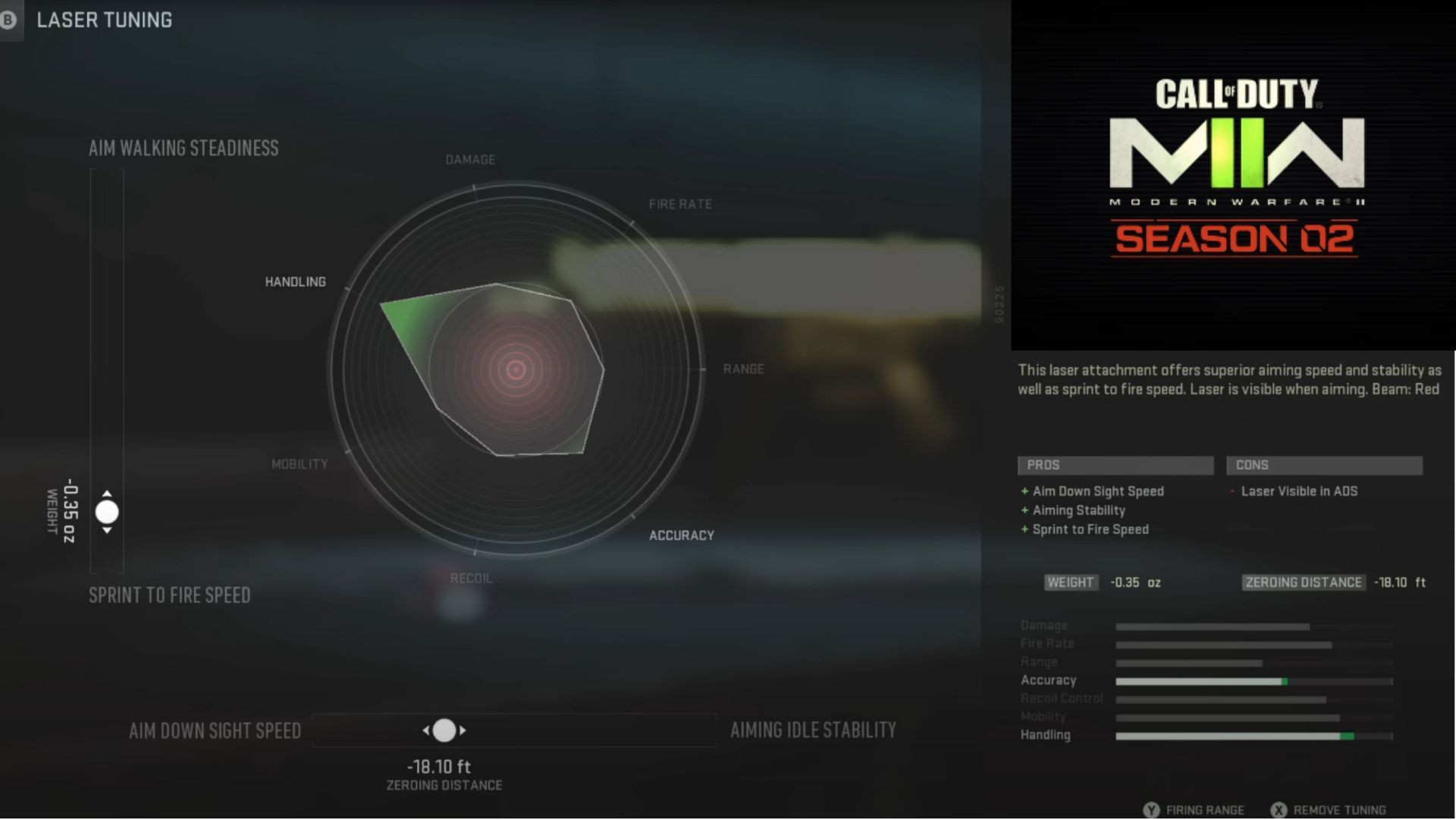 Laser tuning in Modern Warfare 2(Image via Activision and YouTube/Ears)