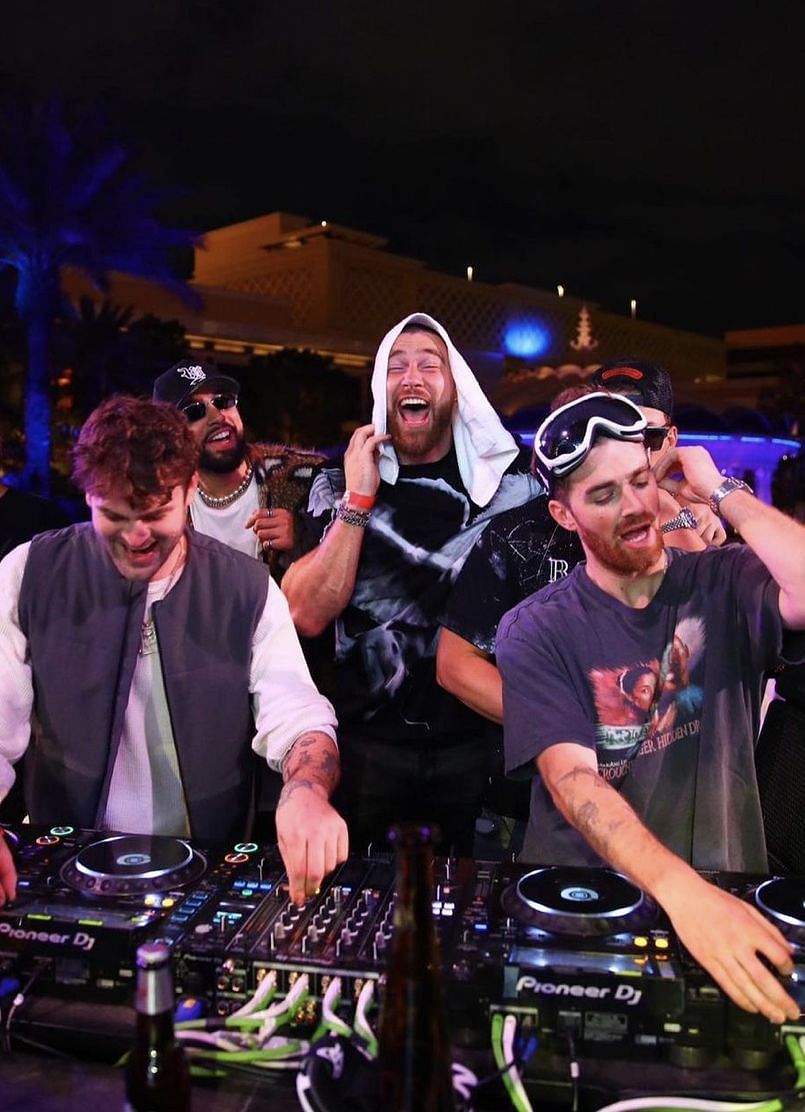 Patrick Mahomes, Travis Kelce Party With The Chainsmokers After Win –  Hollywood Life