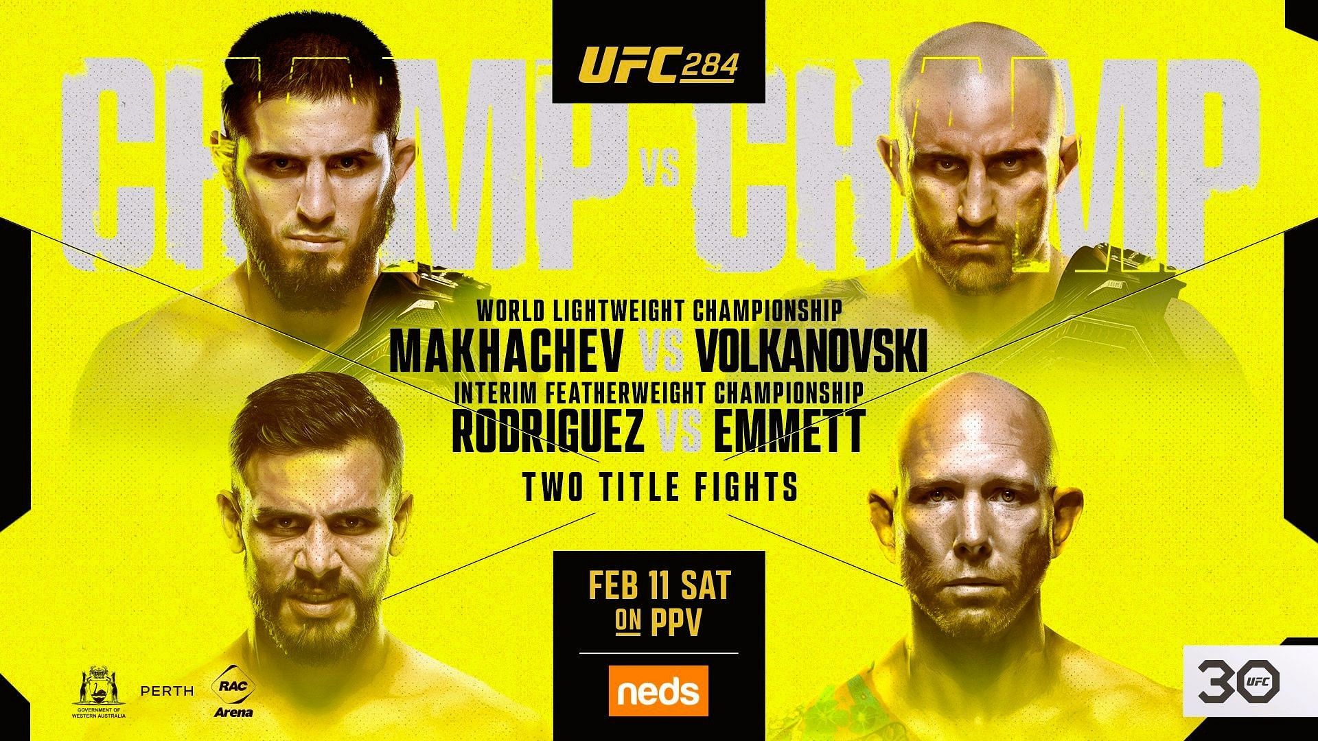 UFC 284 poster [Image via @ufc on Instagram]