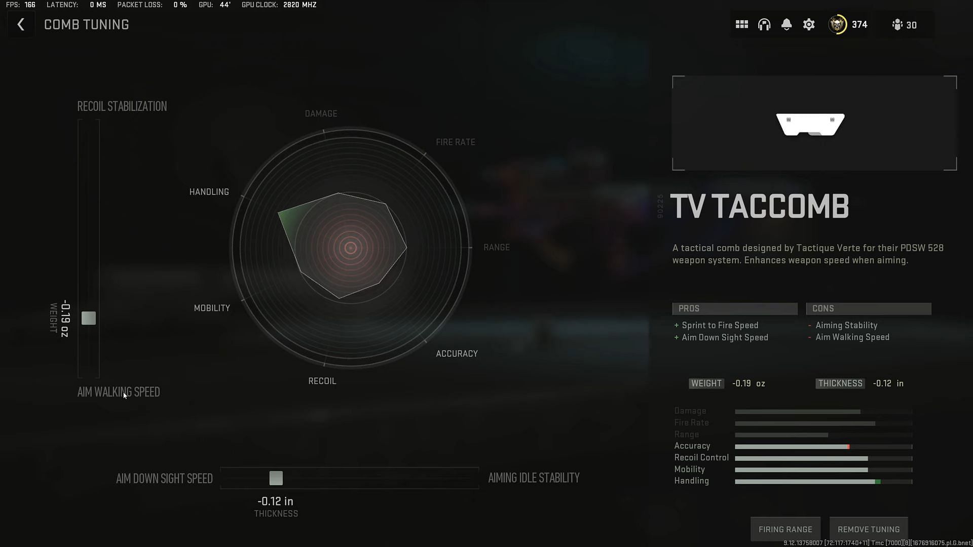 Tunings for TV Tac Comb (Image via Activision and YouTube/Metaphor)