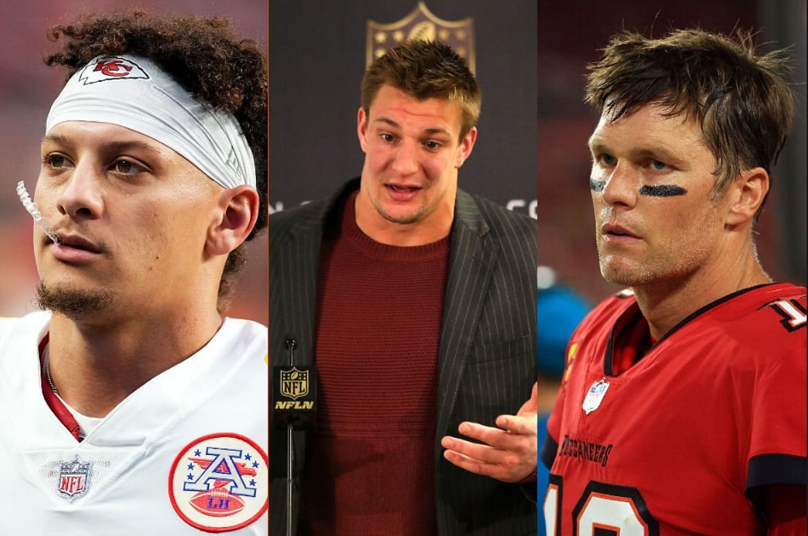 Patrick Mahomes, Rob Gronkowski, Tom Brady