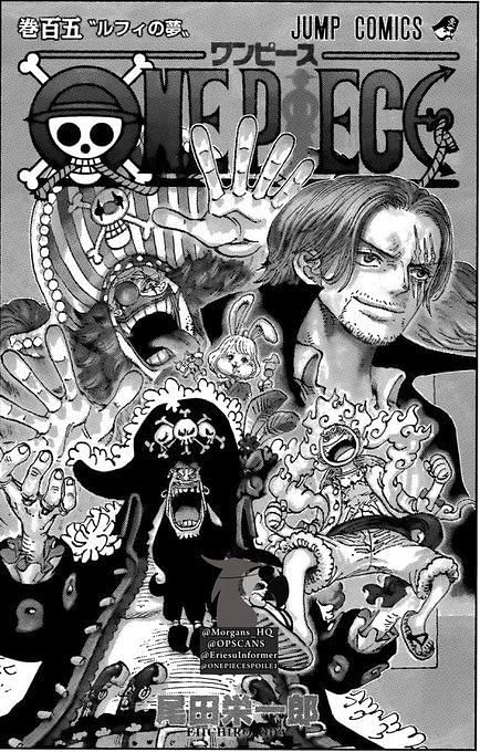 One Piece volume 105 cover features a surprising character