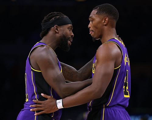 LA Lakers guards Patrick Beverley and Lonnie Walker IV