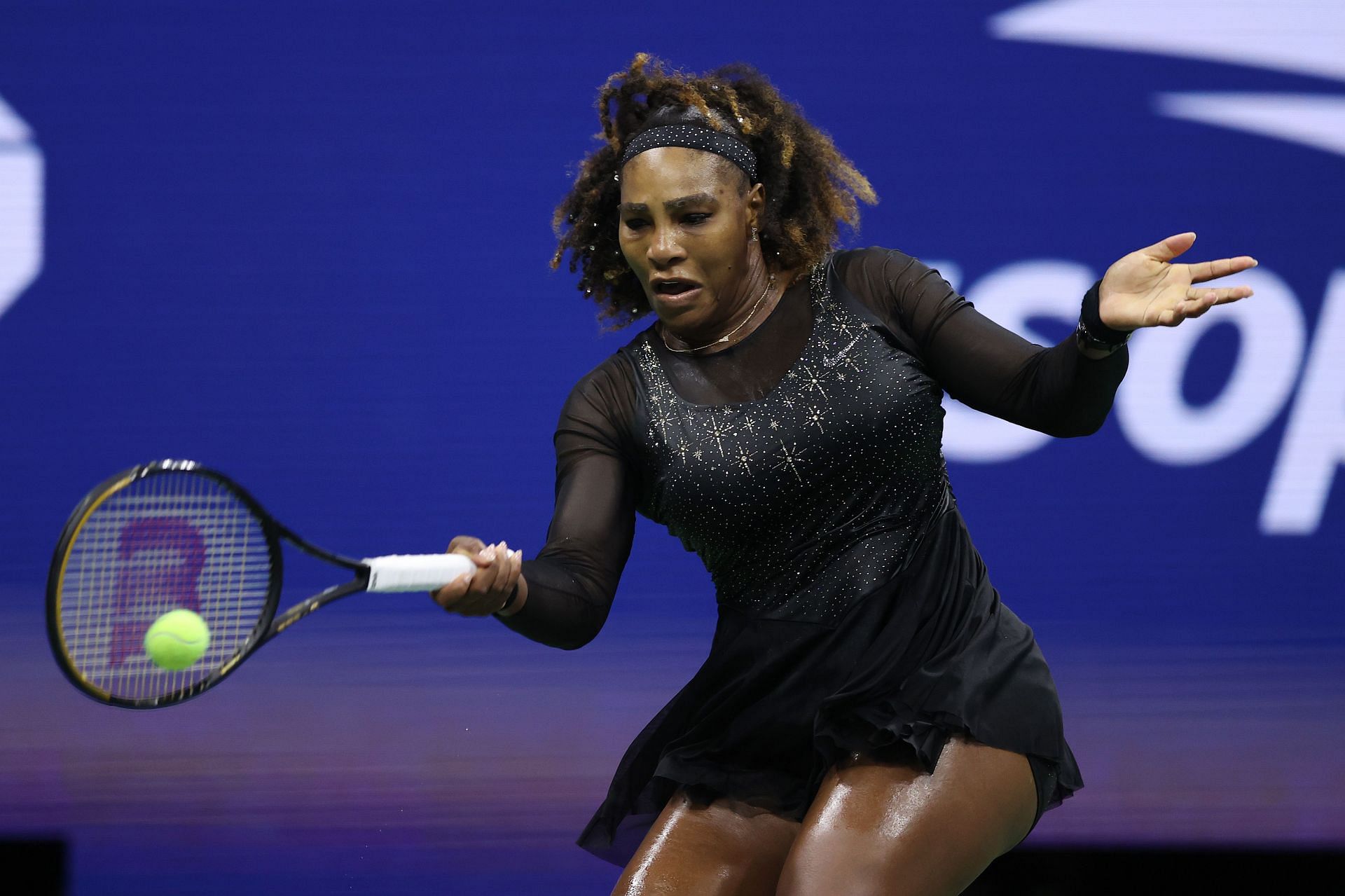 Serena Williams in action at the 2022 US Open.