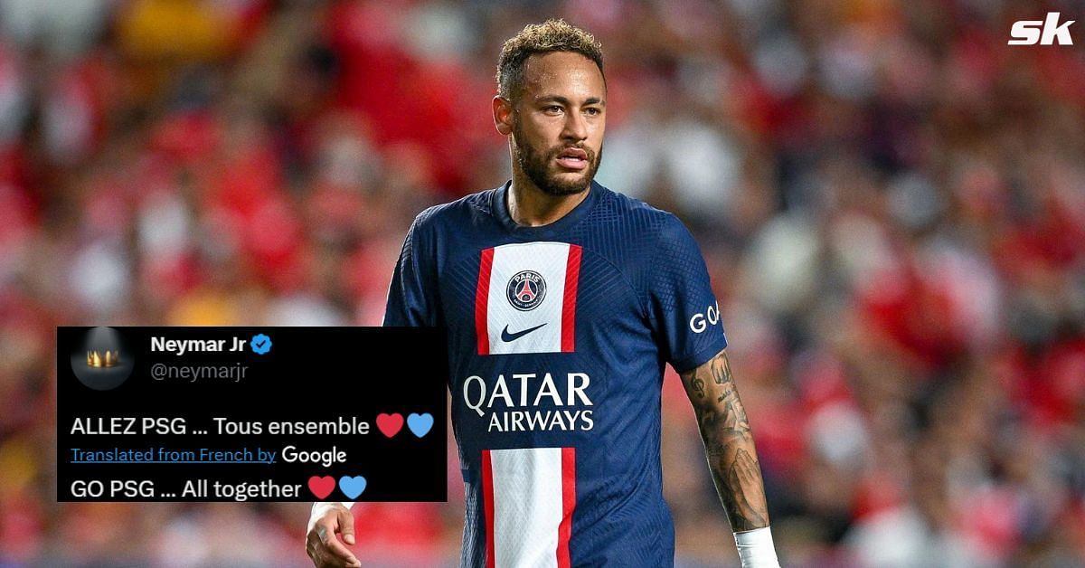 PSG superstar Neymar posted an uplifting message on social media