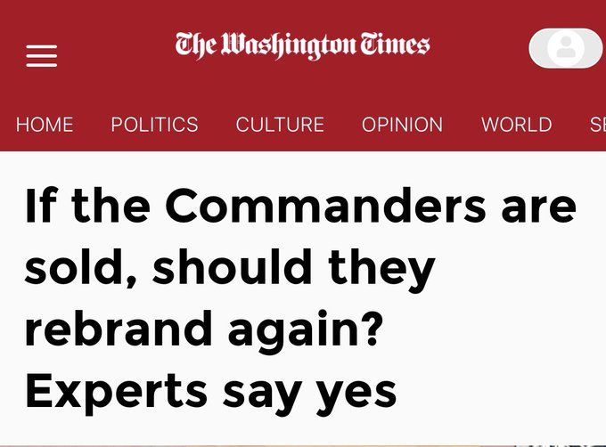 If the Commanders are sold, should they rebrand again? Experts say