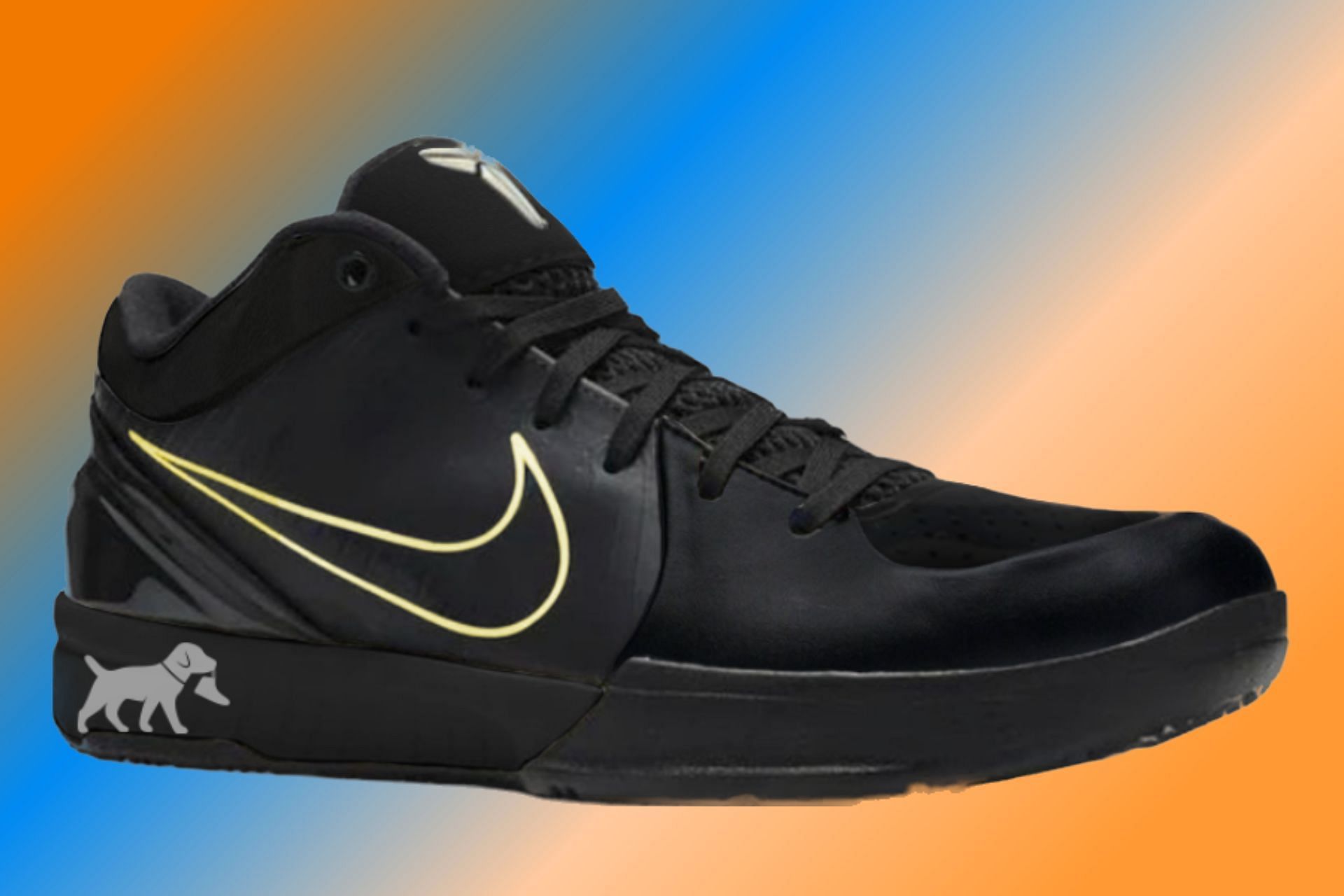 Black and clearance yellow kobe shoes