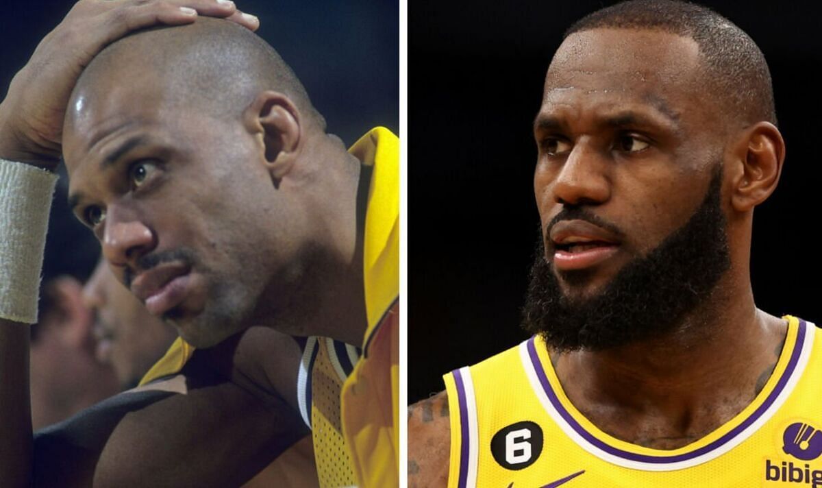 LA Lakers legend Kareem Abdul-Jabbar and Lakers star forward LeBron James